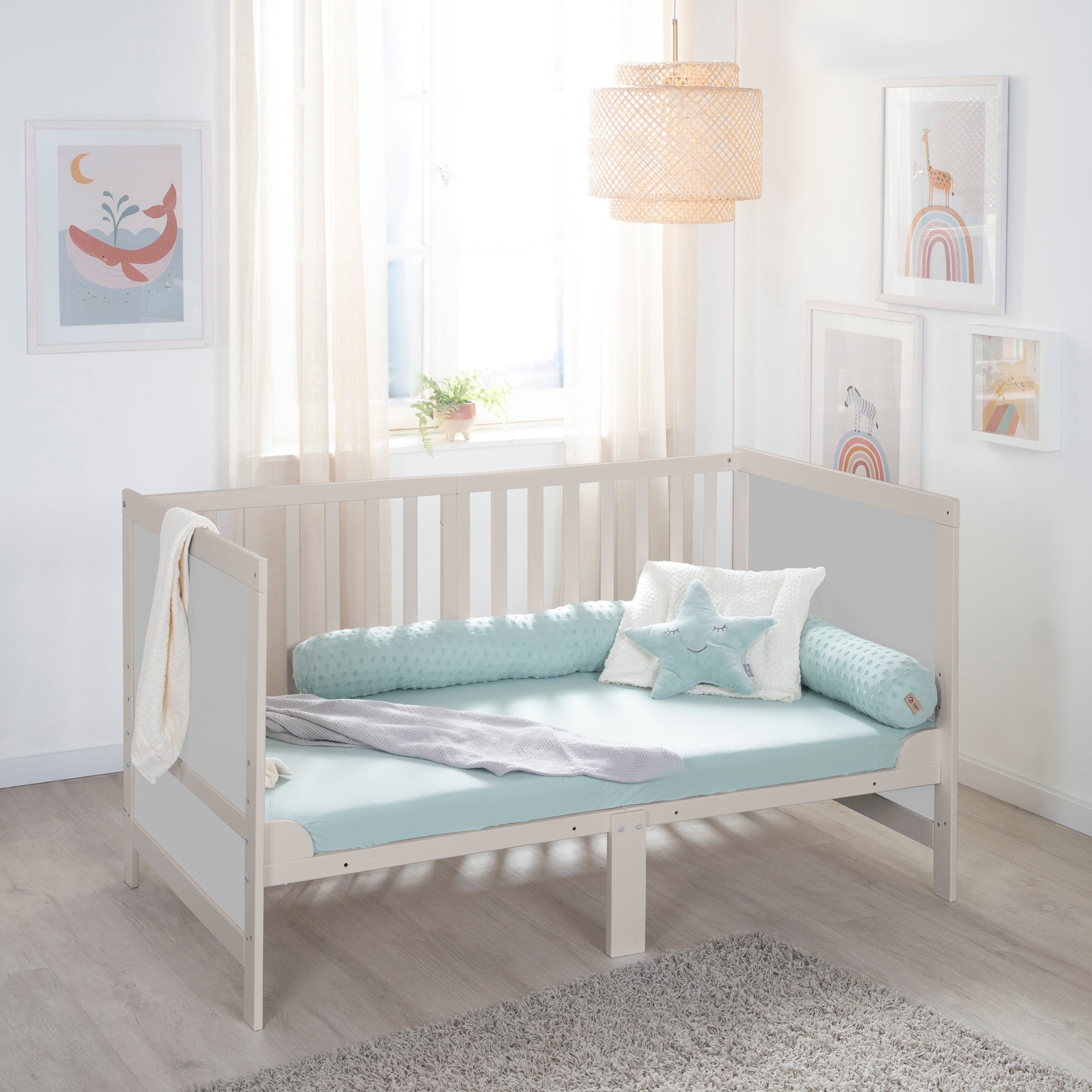 Roba 0194NG Kombi-Kinderbett 70x140 cm natur-grau – Komplettbettsets & Einzelbetten - Bild 4 Roba 0194NG Kombi-Kinderbett 70x140 cm natur-grau – Komplettbettsets & Einzelbetten - Produktbild 4