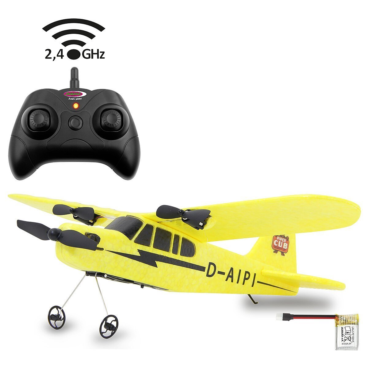 JAMARA Piper J3-CUB Flugzeug 2,4 GHz Gyro 2CH ab 16 Jahren