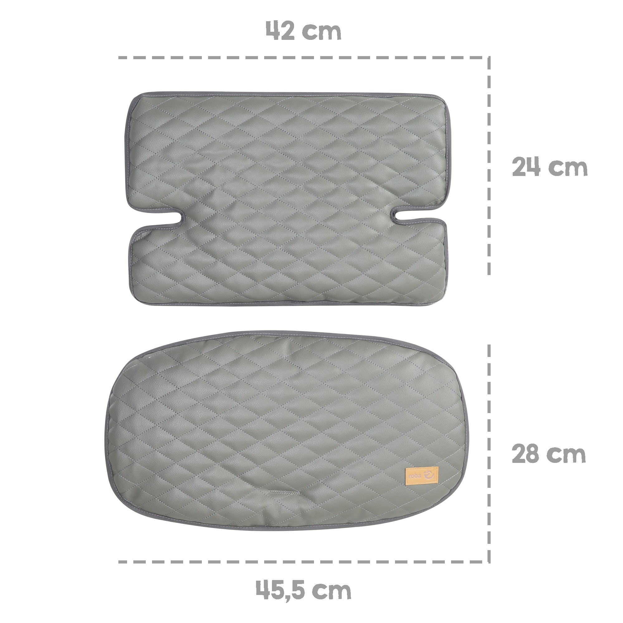 Roba 318052L246 Sitzverkleinerer 2-tlg Stone gesteppt grau - Bild 5 Roba 318052L246 Sitzverkleinerer 2-tlg Stone gesteppt grau - Produktbild 5