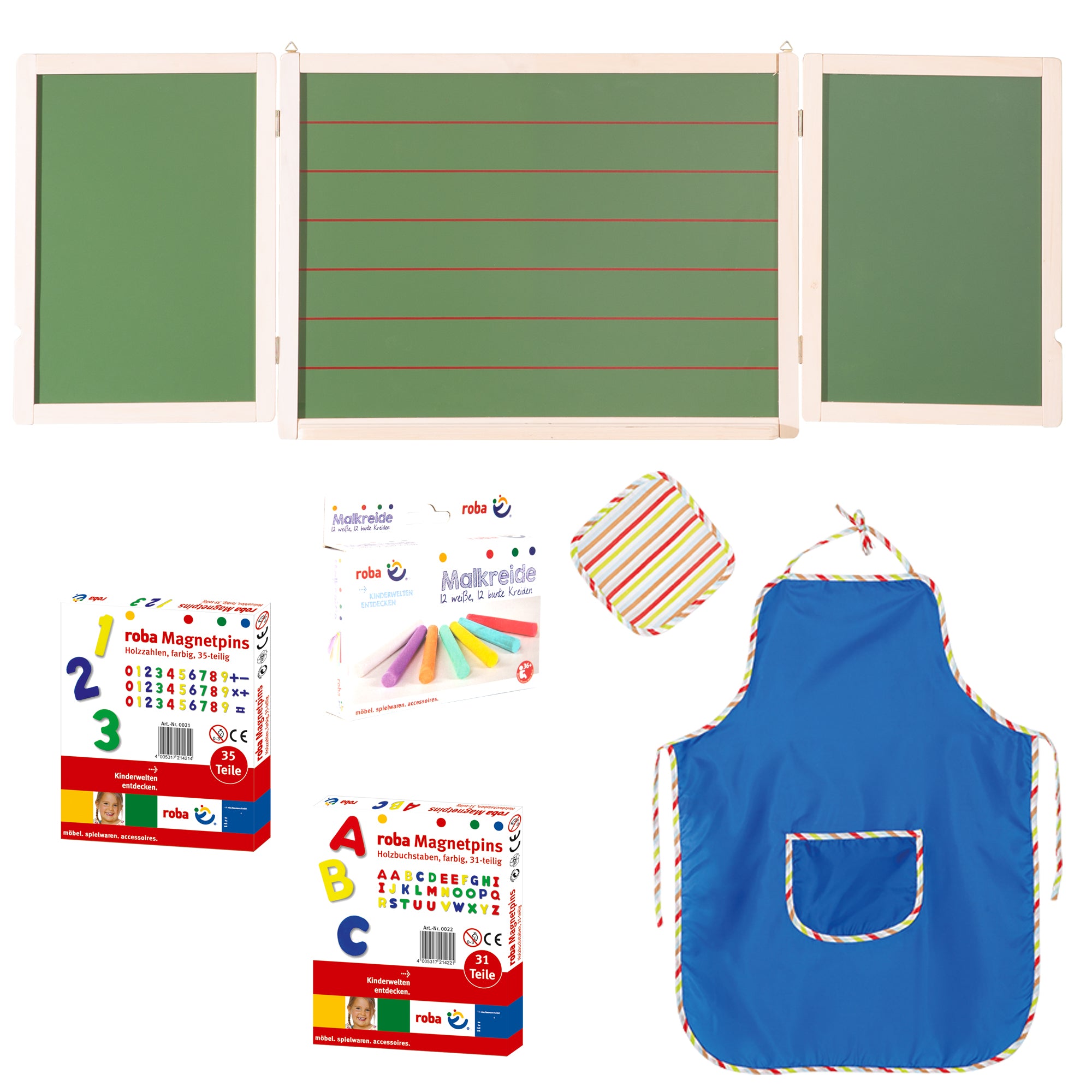 Roba 0695ZU Hängetafel Holz mit Zubehör natur lackiert – Tafeln - natur lackiert - Tafeln - Produktbild 1