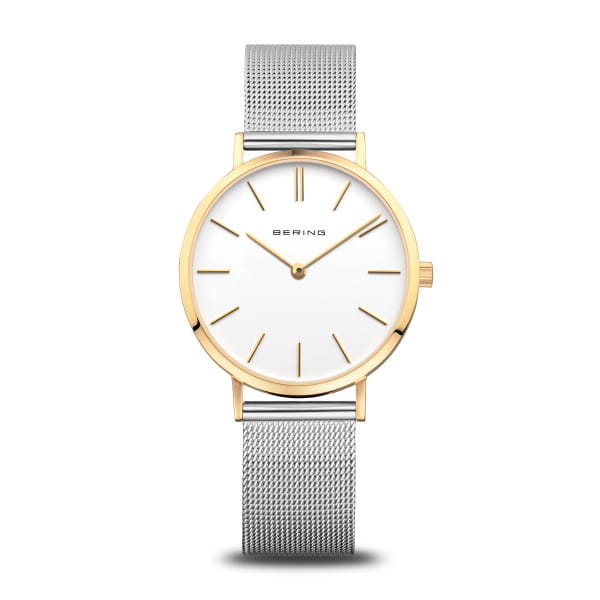 Bering 14134-010 Damenuhr, Milanaise, Silber/Gold Bering 14134-010 Damenuhr, Milanaise, Silber/Gold