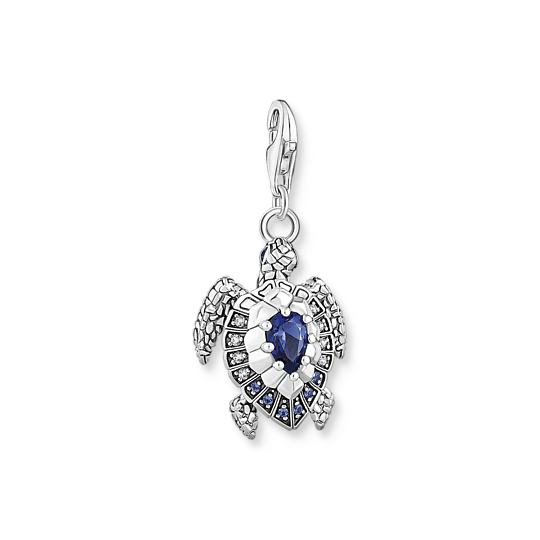 Thomas, Sabo, Anhänger, Charm-Club, Schildkröte, Mit, Blauen, Steinen, Zubehor, Ohrring, Schmuck, Edelstein