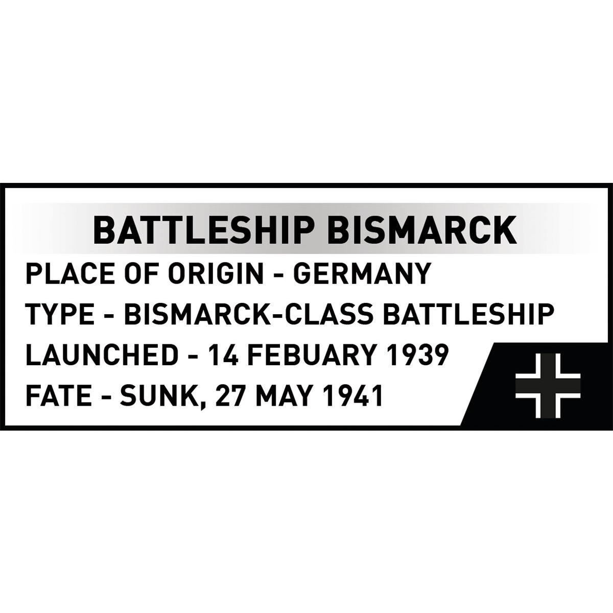 COBI 4854 - WWII - Battleship Bismarck - Maßstab 1:7 - Bild 12 COBI 4854 - WWII - Battleship Bismarck - Maßstab 1:7 - Bild 12