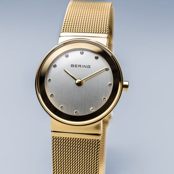 Bering 10126-334 Damenuhr, Milanaise, Gold/Weiß Bering 10126-334 Damenuhr, Milanaise, Gold/Weiß