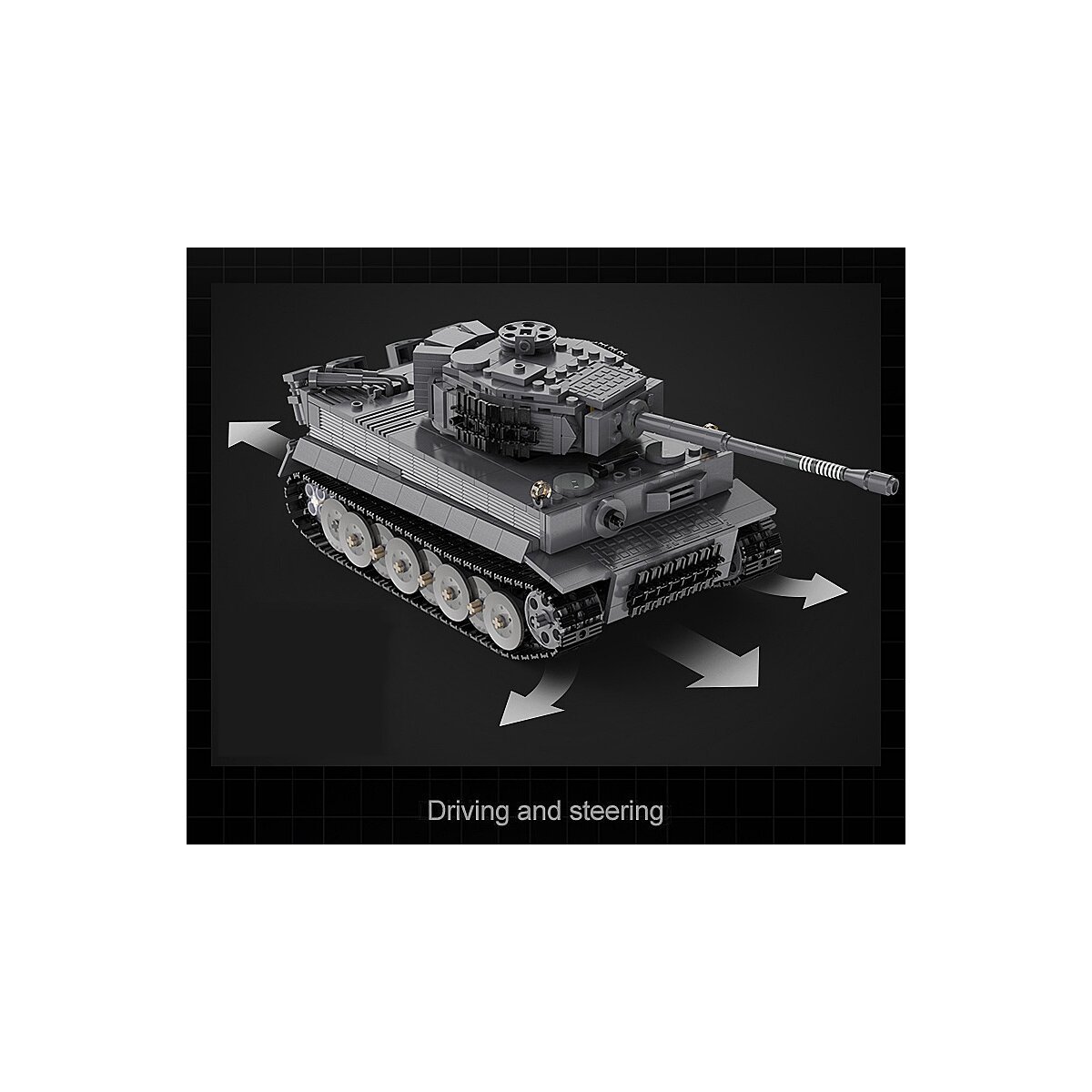 JAMARA CaDA Panzer Tiger 1:35 grau 2,4GHz Bricks ab 8 Jahren JAMARA CaDA Panzer Tiger 1:35 grau 2,4GHz Bricks ab 8 Jahren