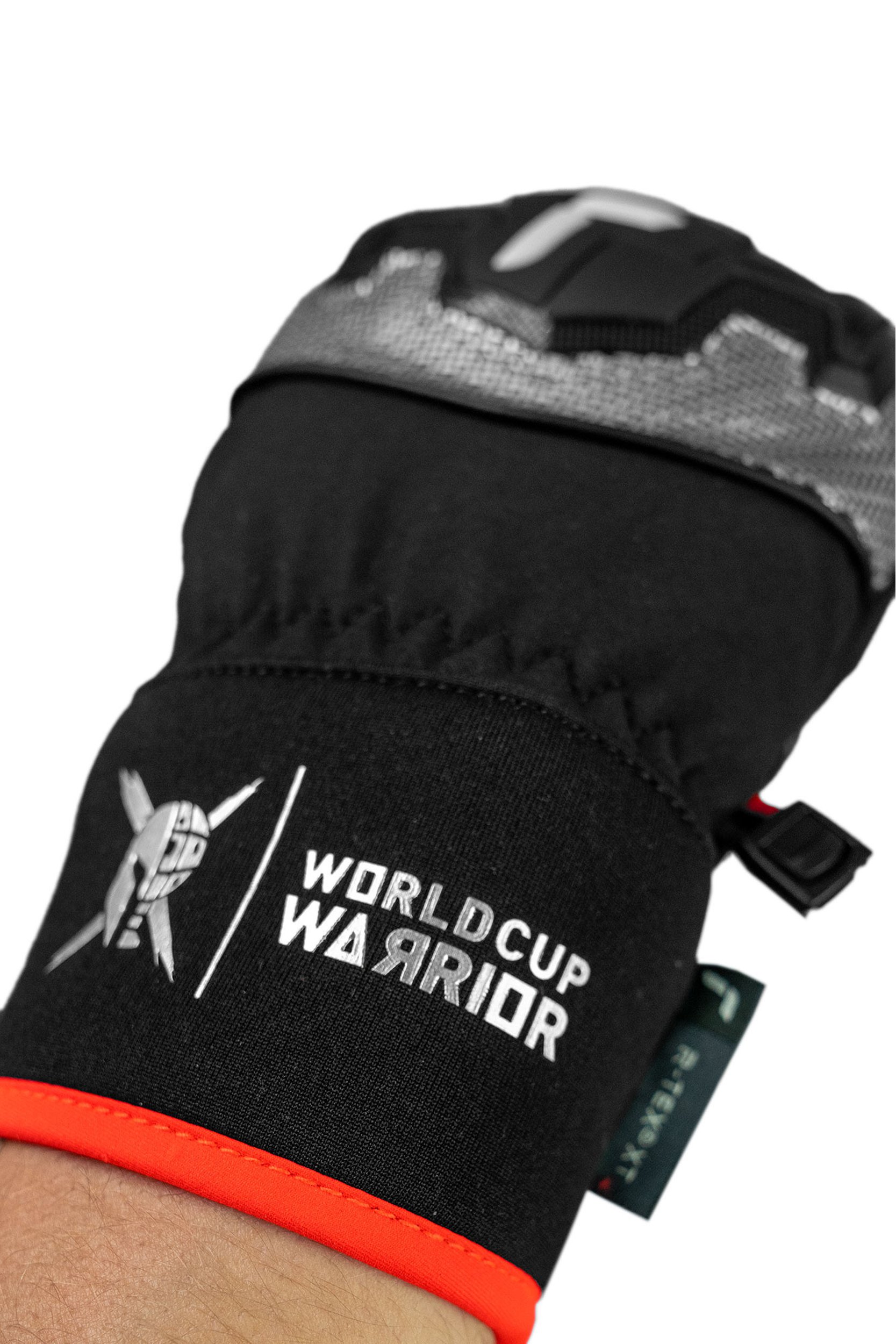 Reusch Worldcup Warrior R-TEX® XT Unisex Skihandschuh Schwarz/Silber/Neonrot