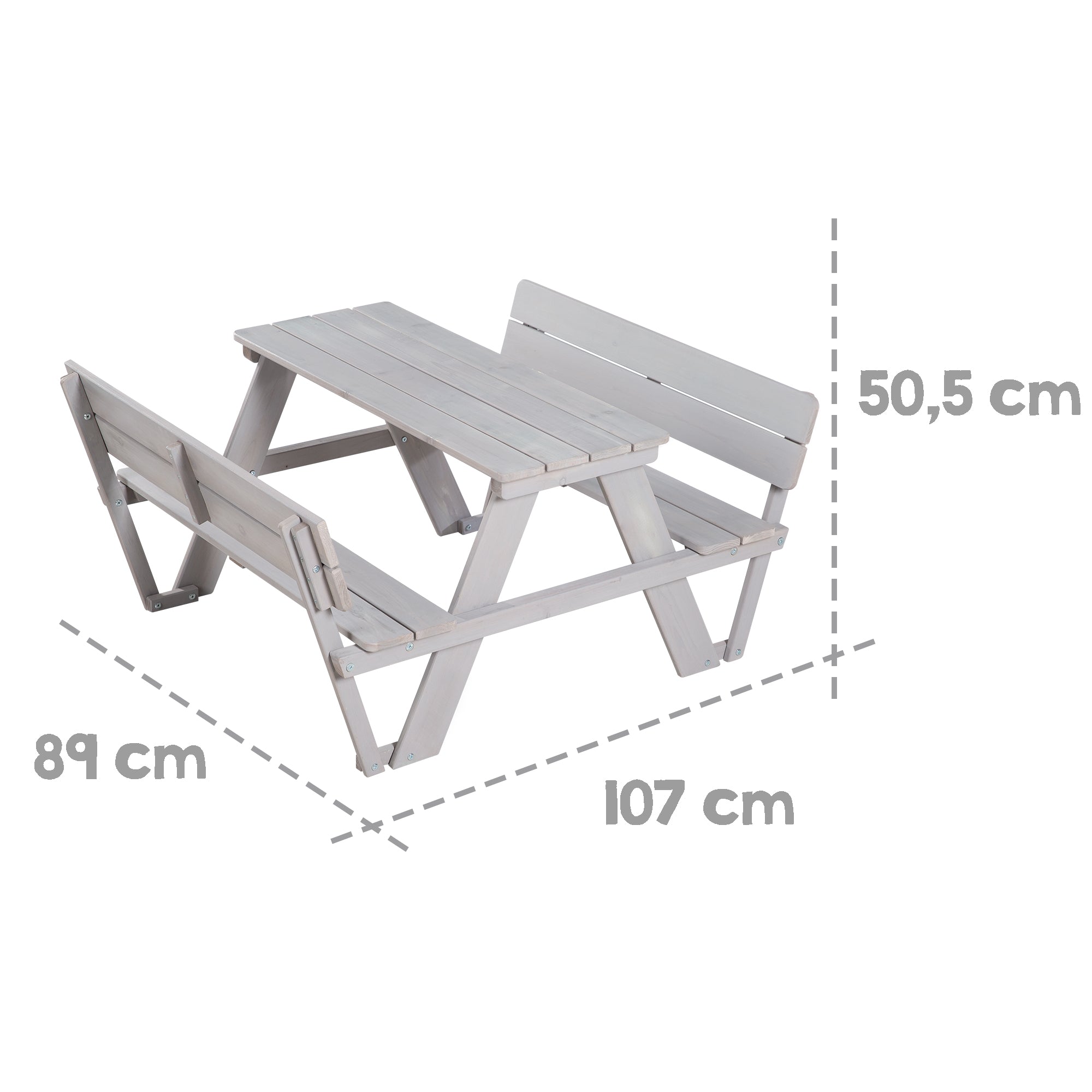 Roba 456007GA Kindersitzgruppe Outdoor+, Lehne gr grau – Outdoor + - Produktbild 5