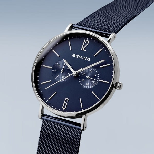 Bering 14240-303 Herrenuhr, Milanaise, Blau/Silber Bering 14240-303 Herrenuhr, Milanaise, Blau/Silber