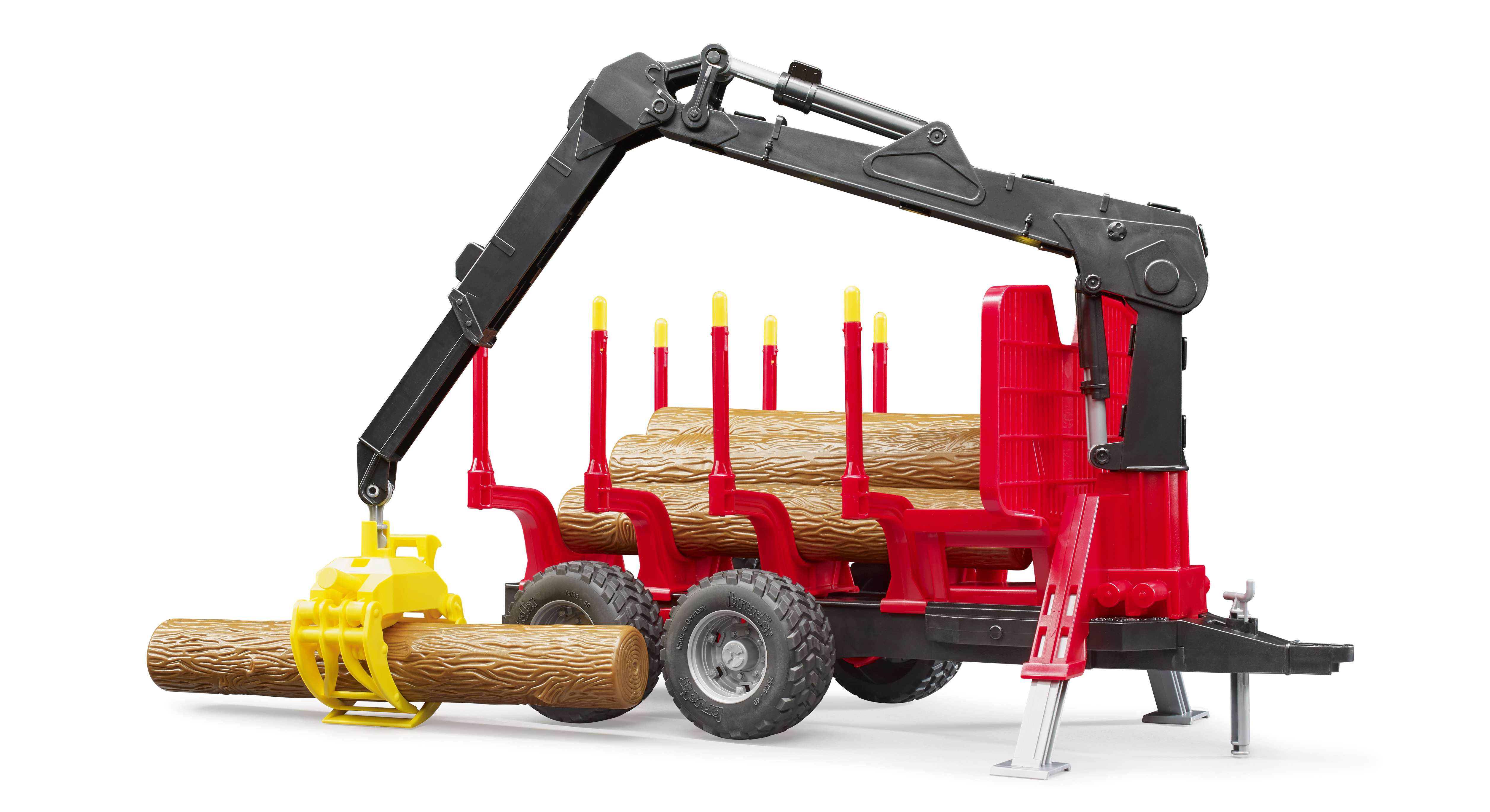 BRUDER 02252 - Rückeanhänger mit Ladekran, 4 Baumstämmen und Holzgreifer - Bild 2 BRUDER 02252 - Rückeanhänger mit Ladekran, 4 Baumstämmen und Holzgreifer - Bild 2