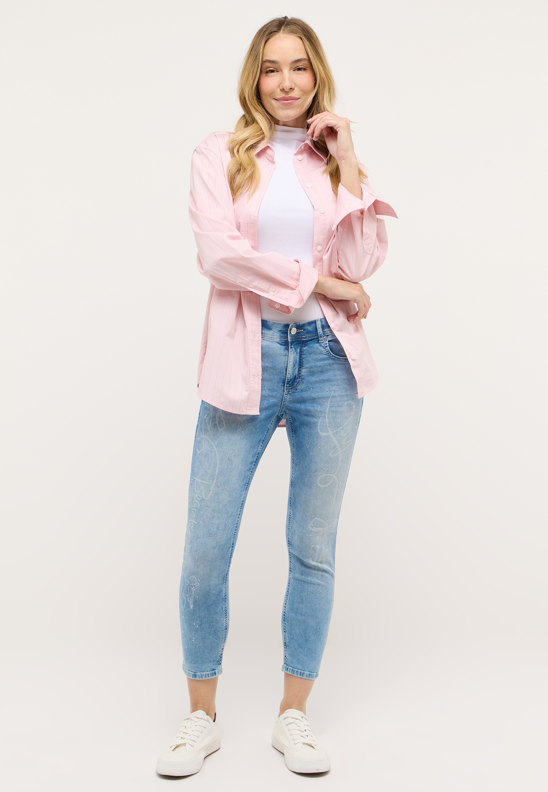 ANGELS 332681407 Damen Jeans Ornella Beauty 7/8 Slim Fit - Blau - 4