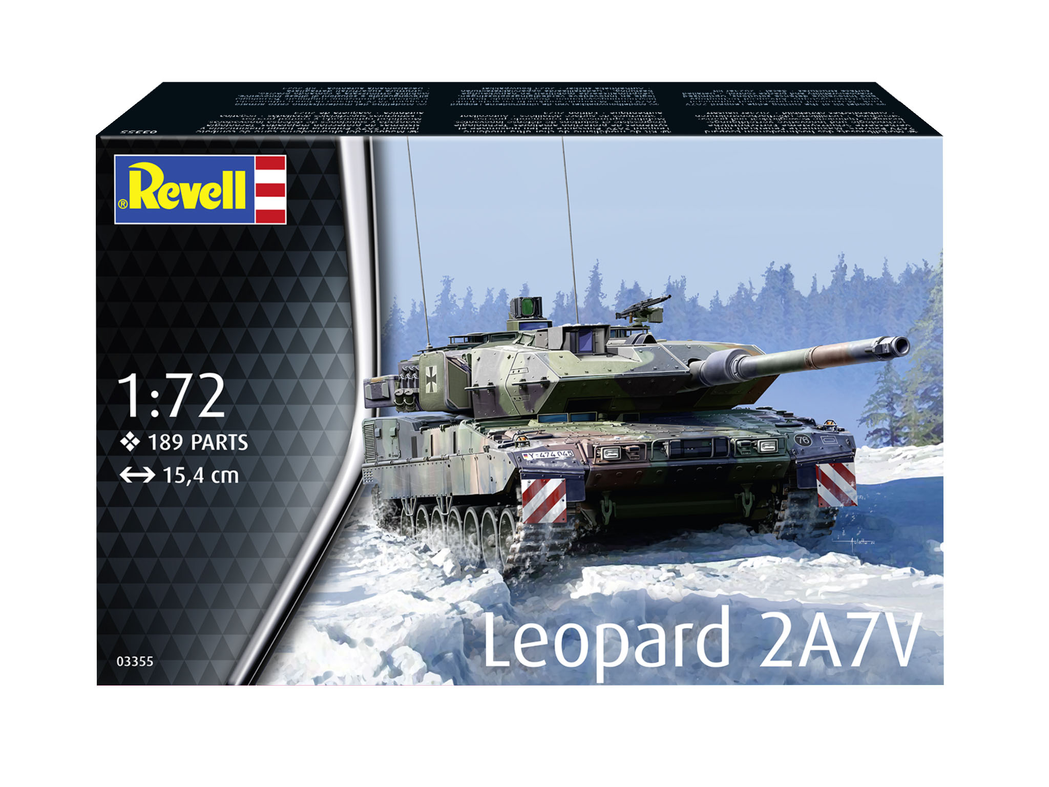 Revell 03355 Leopard 2A7V Modellbausatz gepanzert, Militärisch, Panzer, Fahrzeug, Waffe