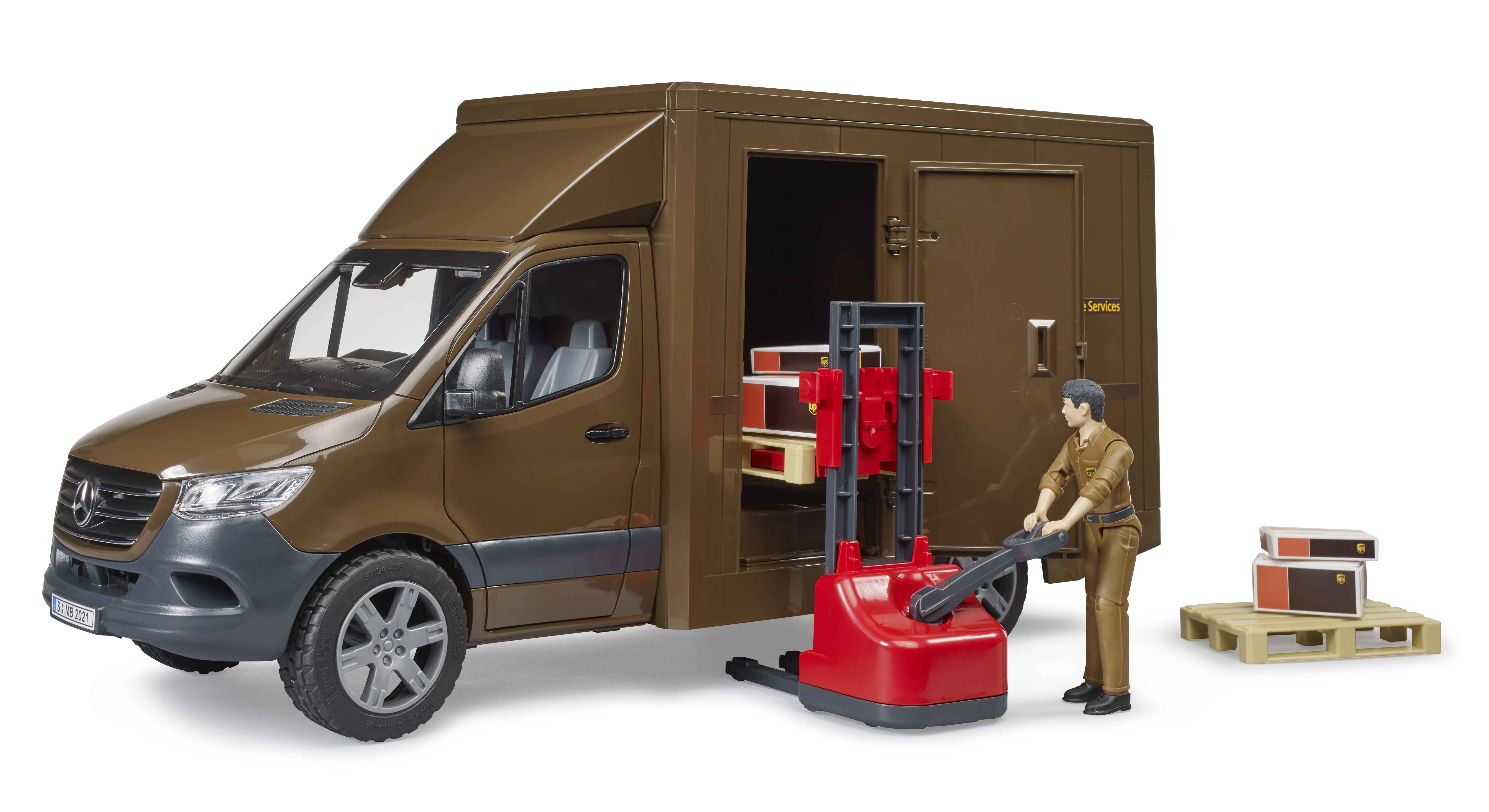 BRUDER 02678 - MB Sprinter UPS mit Fahrer und Zubehör - Bild 3