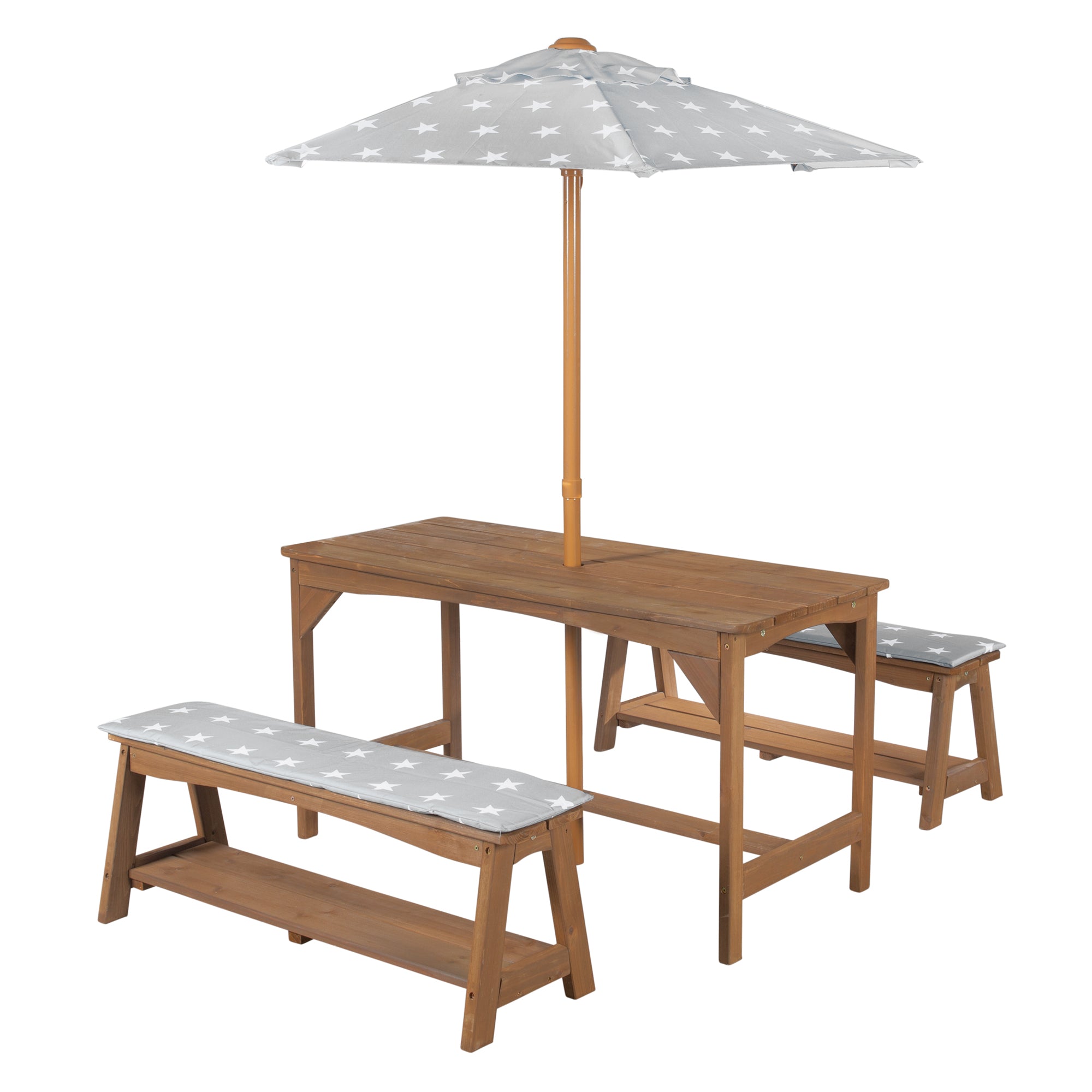 Roba 456030TEV190 Kindersitzgruppe mit auflage, Schirm teakholz farben – Outdoor + - Bild 1 Roba 456030TEV190 Kindersitzgruppe mit auflage, Schirm teakholz farben – Outdoor + - teakholz farben - Outdoor + - Produktbild 1
