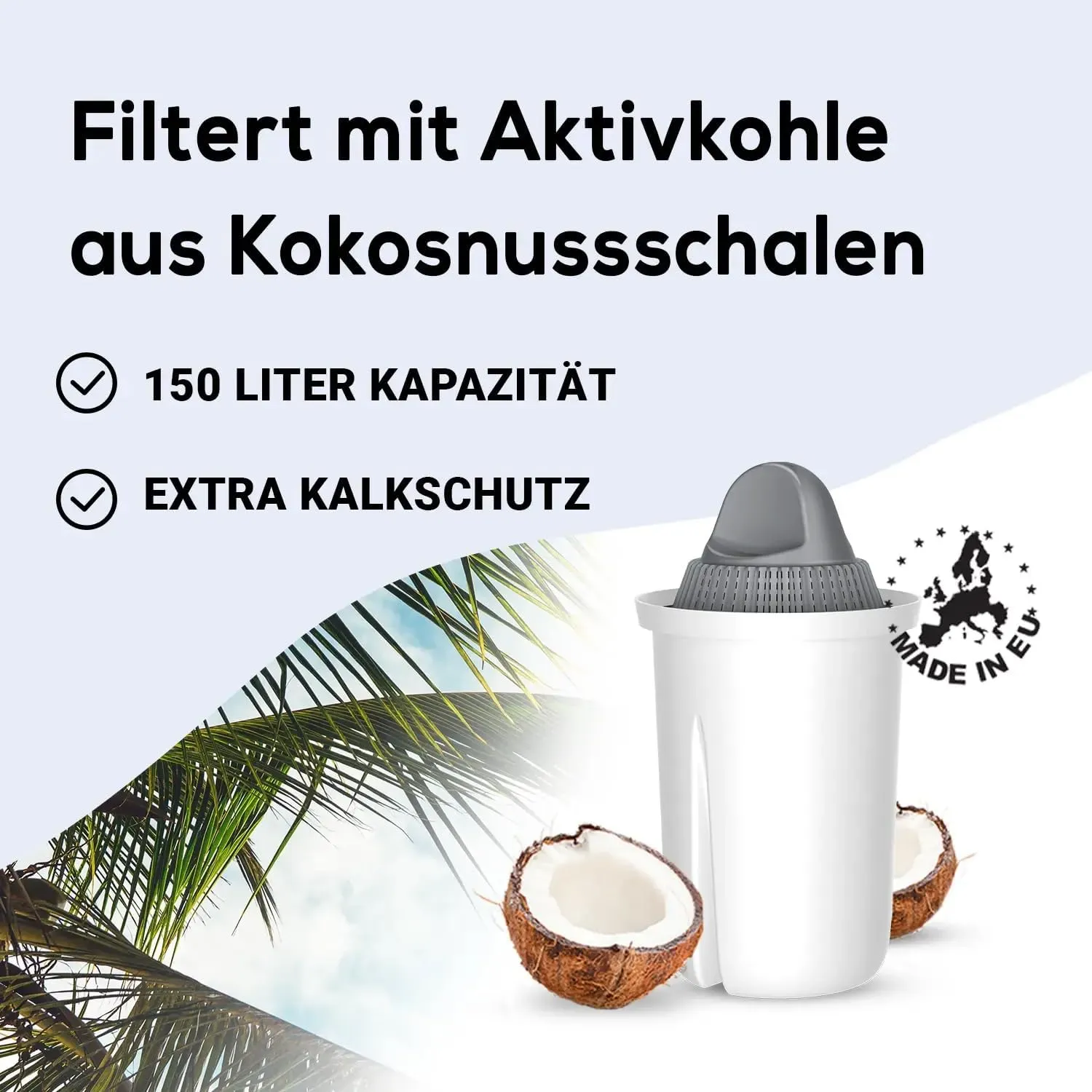 PEARLCO 261032 Protect+ Classic Filterkartuschen – 3er Pack – für sehr hartes Wasser