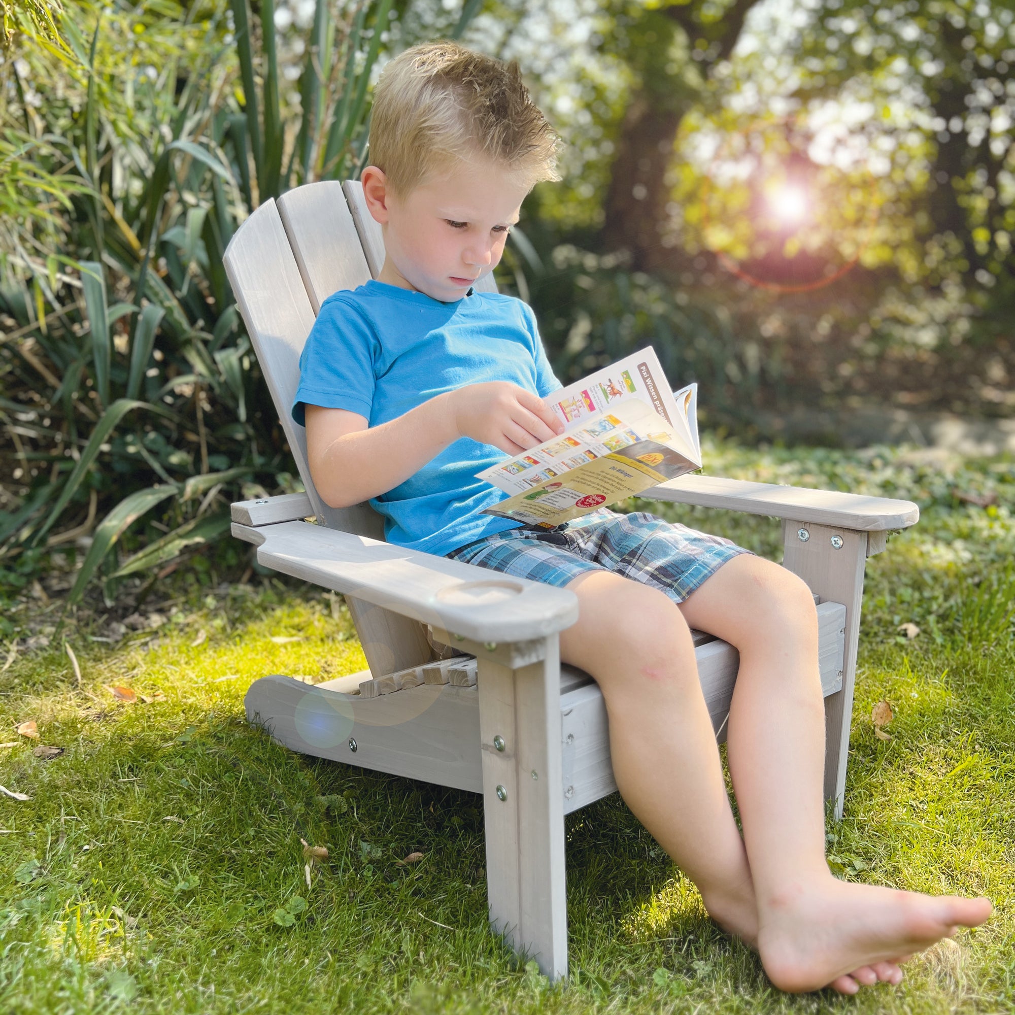 Roba 457006GA Outdoorstuhl "Deck Chair" grau – Outdoor FSC - Bild 5 Roba 457006GA Outdoorstuhl "Deck Chair" grau – Outdoor FSC - Produktbild 5