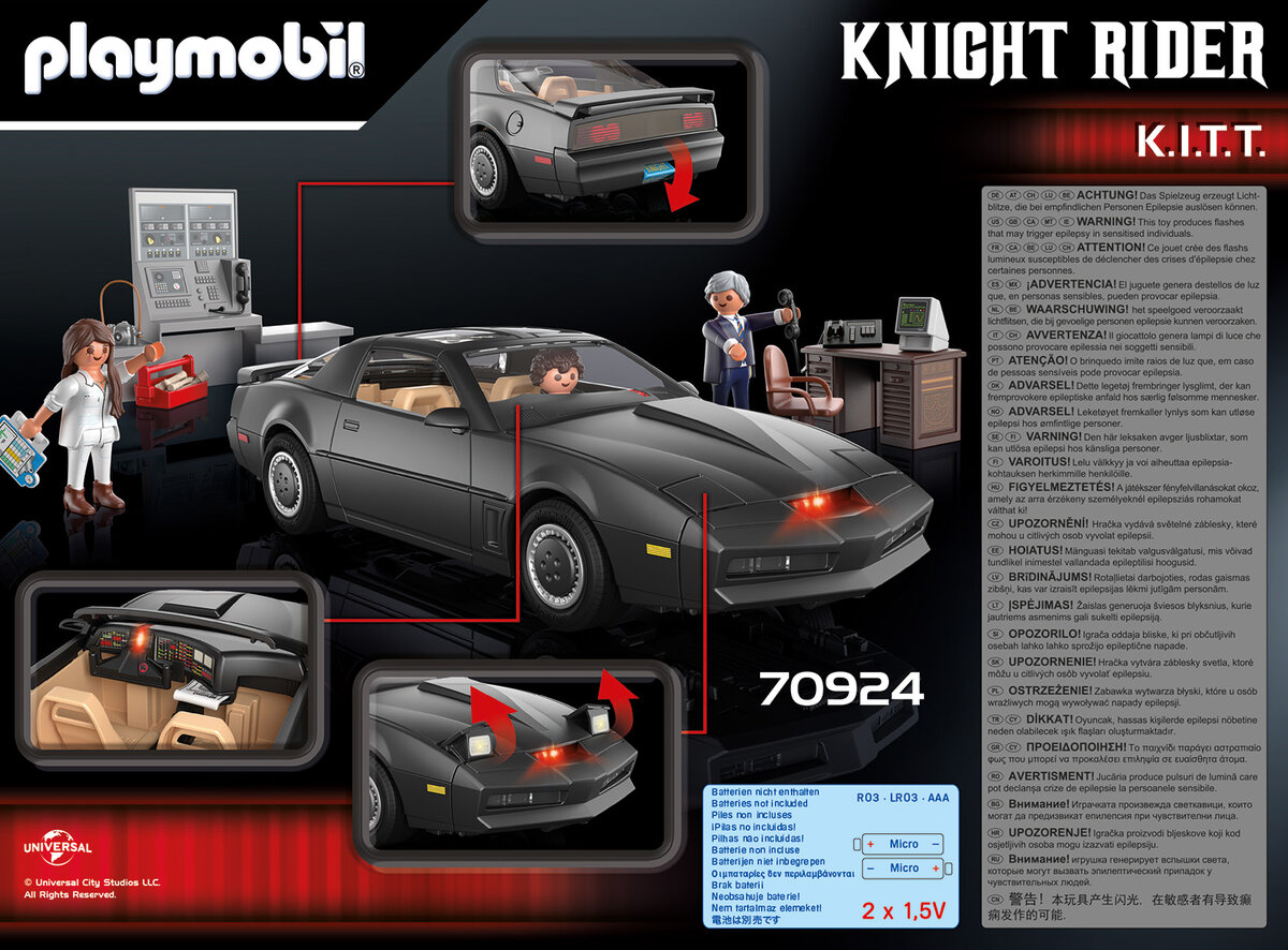 PLAYMOBIL 70924 Knight Rider - K.I.T.T. Auto, Coupé, Werbung, Rad, Person