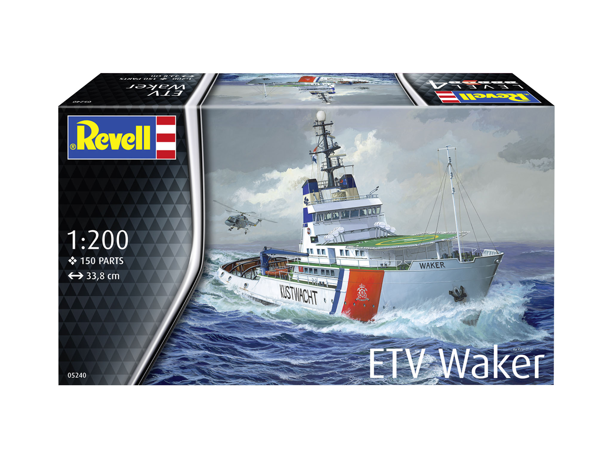 Revell 05240 ETV Waker Küstenwachschiff Modellbausatz Boot, Fahrzeug, Küstenwache, Militärisch, Hubschrauber