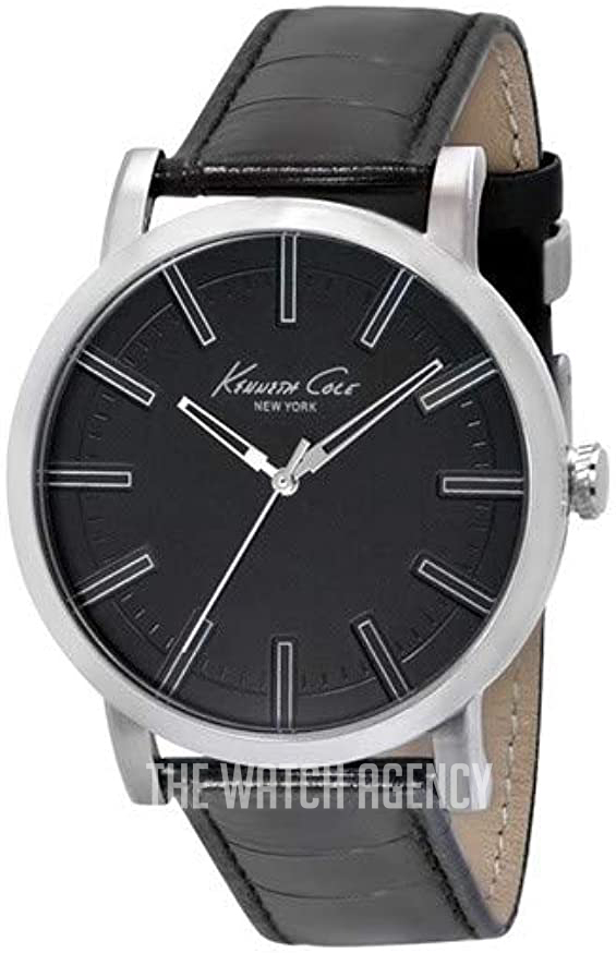 Kenneth Cole Slim Herrenuhr Silber Schwarz