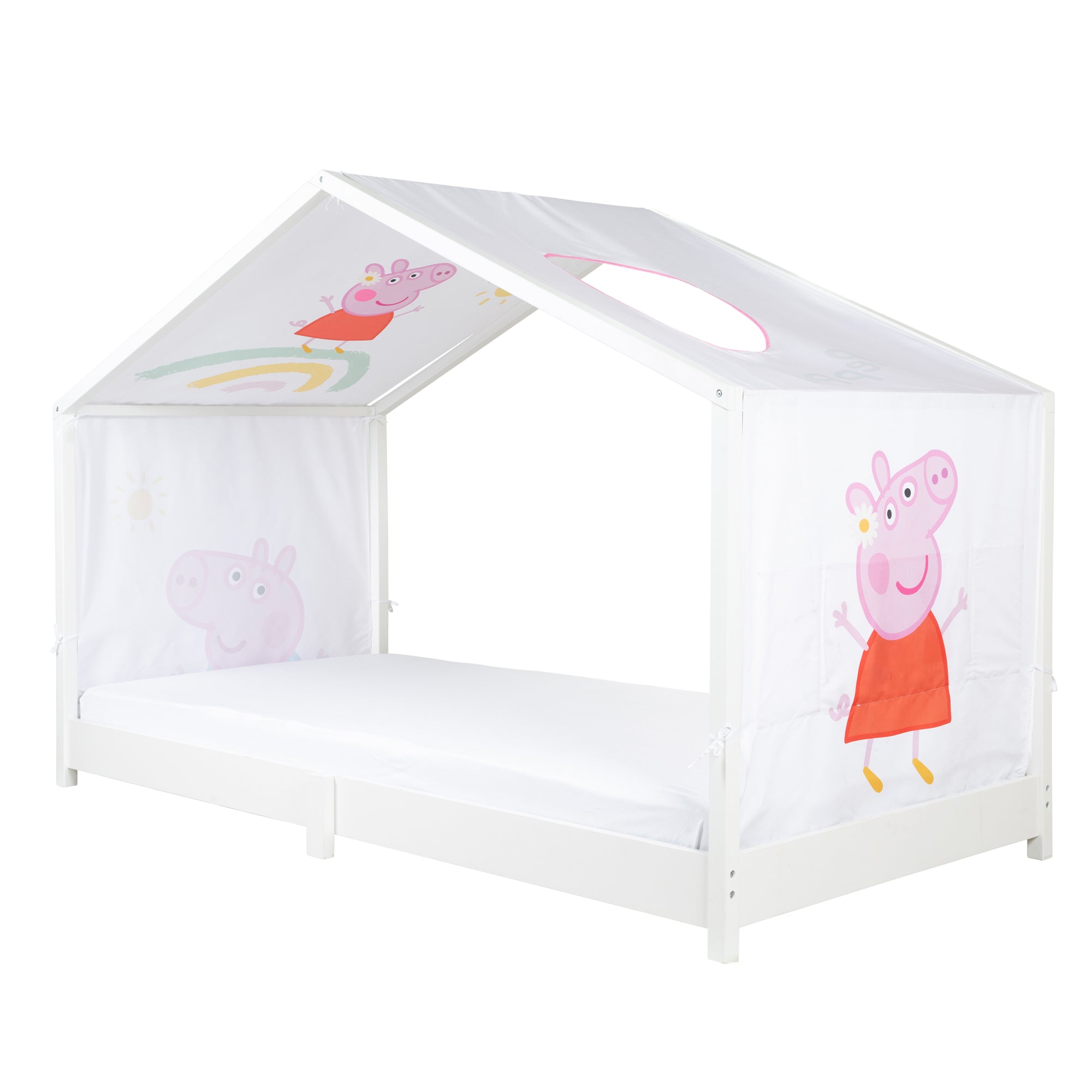 Roba 0286PP1 Hausbettbezug 90x200 cm Peppa Pig weiß – Bettenzubehör - Bild 2 Roba 0286PP1 Hausbettbezug 90x200 cm Peppa Pig weiß – Bettenzubehör - Produktbild 2