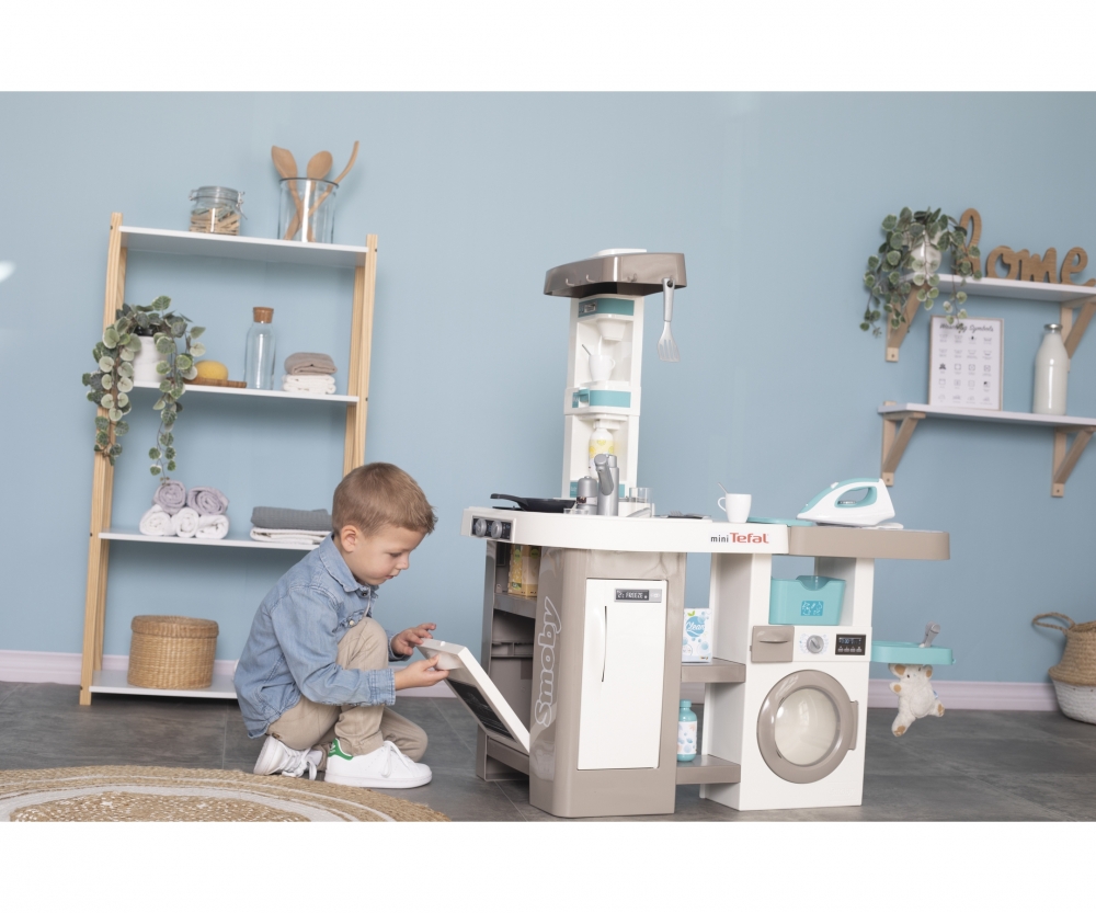 Smoby Tefal Spielküche Studio + Waschsalon