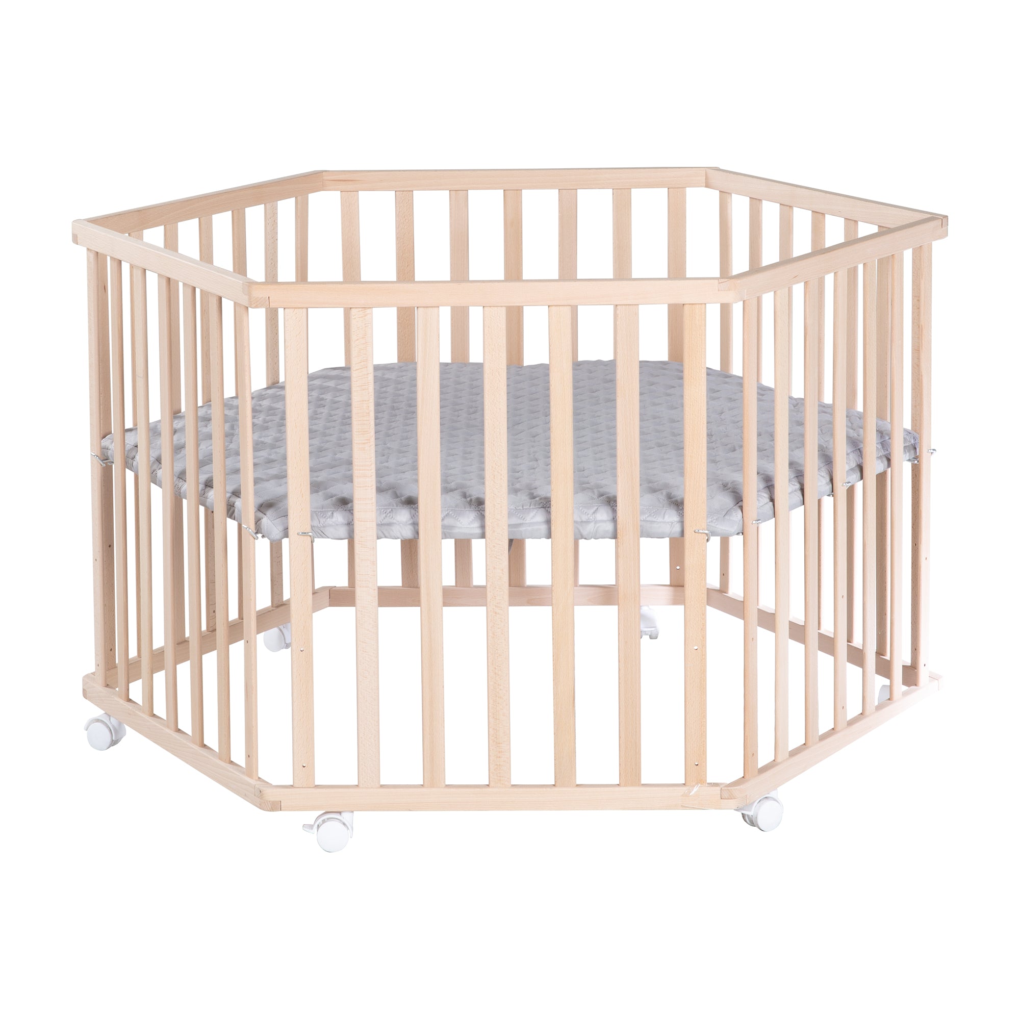 Roba 0232NAV230 Laufgitter 6-eckig roba Style grau Bio Buche natur - Bild 1 Roba 0232NAV230 Laufgitter 6-eckig roba Style grau Bio Buche natur - Bio Buche natur - Laufgitter - Produktbild 1
