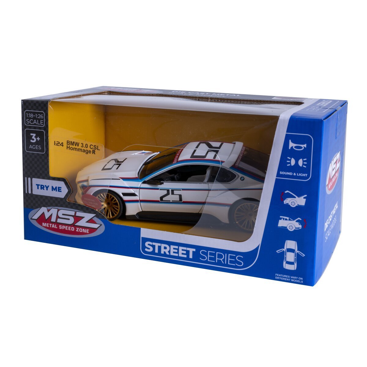 JAMARA BMW 3.0 CSL Hommage R Diecast 1:24 weiß inkl. Knopfzellen ab 3 Jahren JAMARA BMW 3.0 CSL Hommage R Diecast 1:24 weiß inkl. Knopfzellen ab 3 Jahren