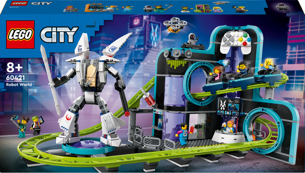 LEGO® City Achterbahn mit Roboter-Mech 60421 LEGO® City Achterbahn mit Roboter-Mech 60421