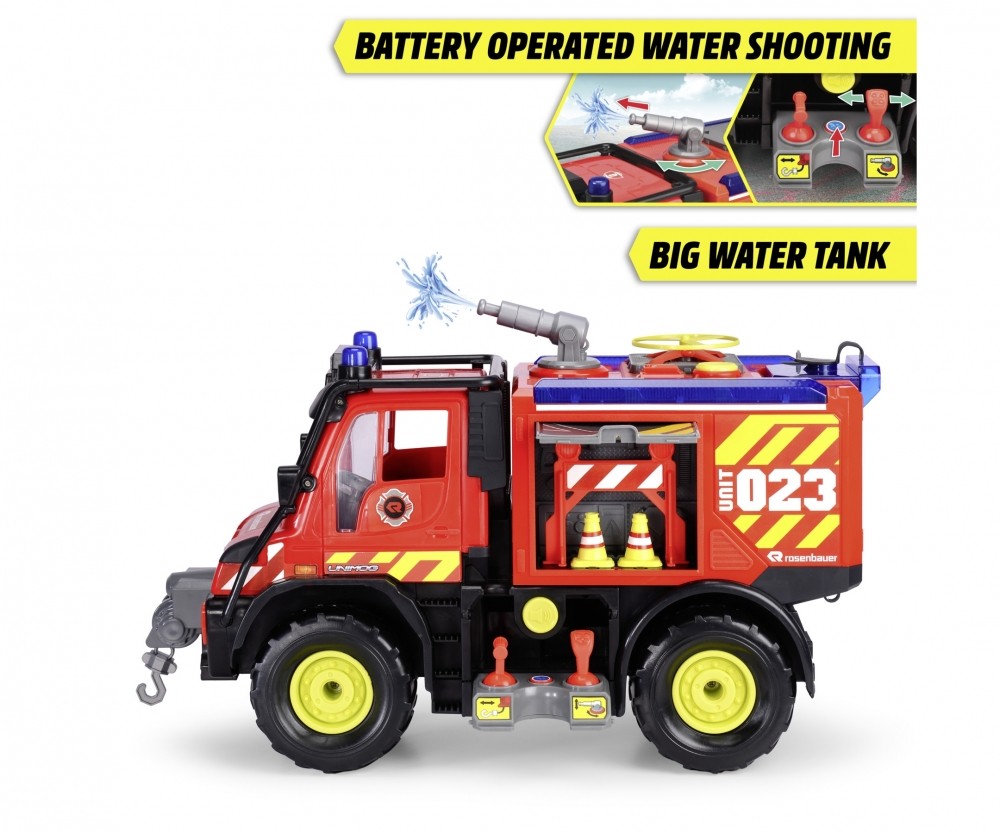 Dickie Toys Unimog U530 Fire Rescue 203719033 Maschine, Rad, Transport, Lastwagen, Fahrzeug