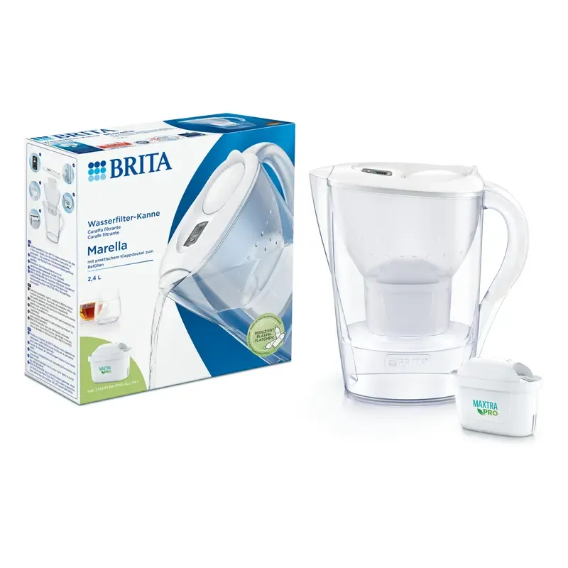 BRITA „Marella“ - Tischwasserfilter 2,4 l, Weiß, inkl. 1× MAXTRA PRO BRITA „Marella“ - Tischwasserfilter 2,4 l, Weiß, inkl. 1× MAXTRA PRO
