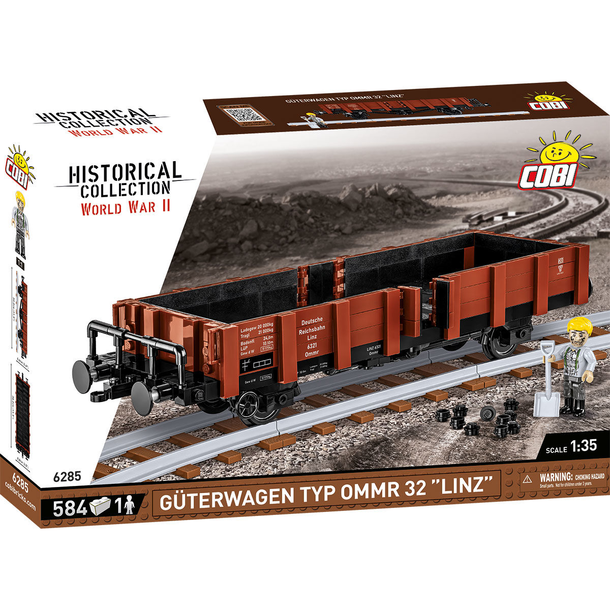 COBI 6285 - Güterwagen TYP OMMR 32 ''linz'' SCALE 1: COBI 6285 - Güterwagen TYP OMMR 32 ''linz'' SCALE 1: