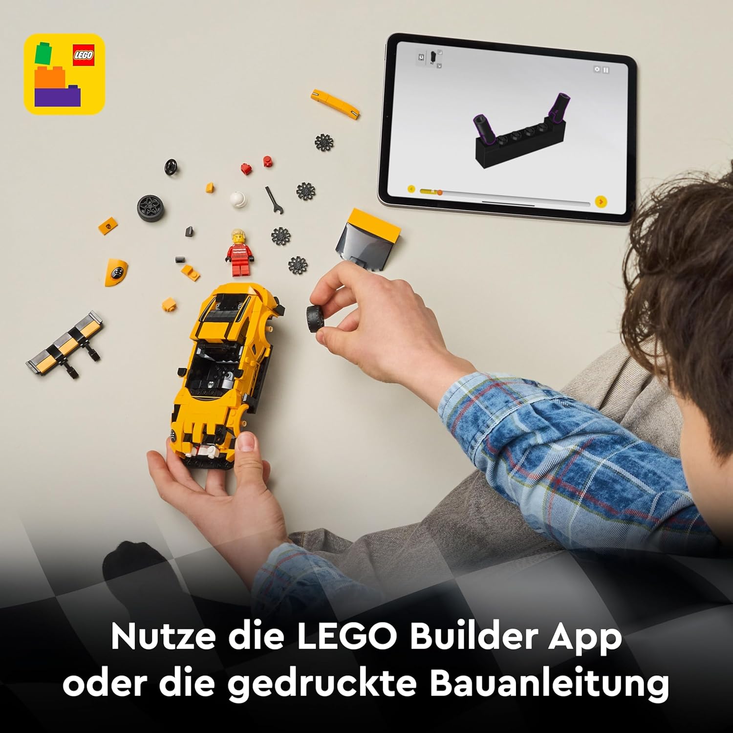 LEGO 76918 Speed Champions McLaren Solus GT & McLaren F1 LM Doppelset LEGO Speed Champions 76918 McLaren Solus GT in Weiß und McLaren F1 LM in Orange mit zwei Rennfahrer-Minifiguren