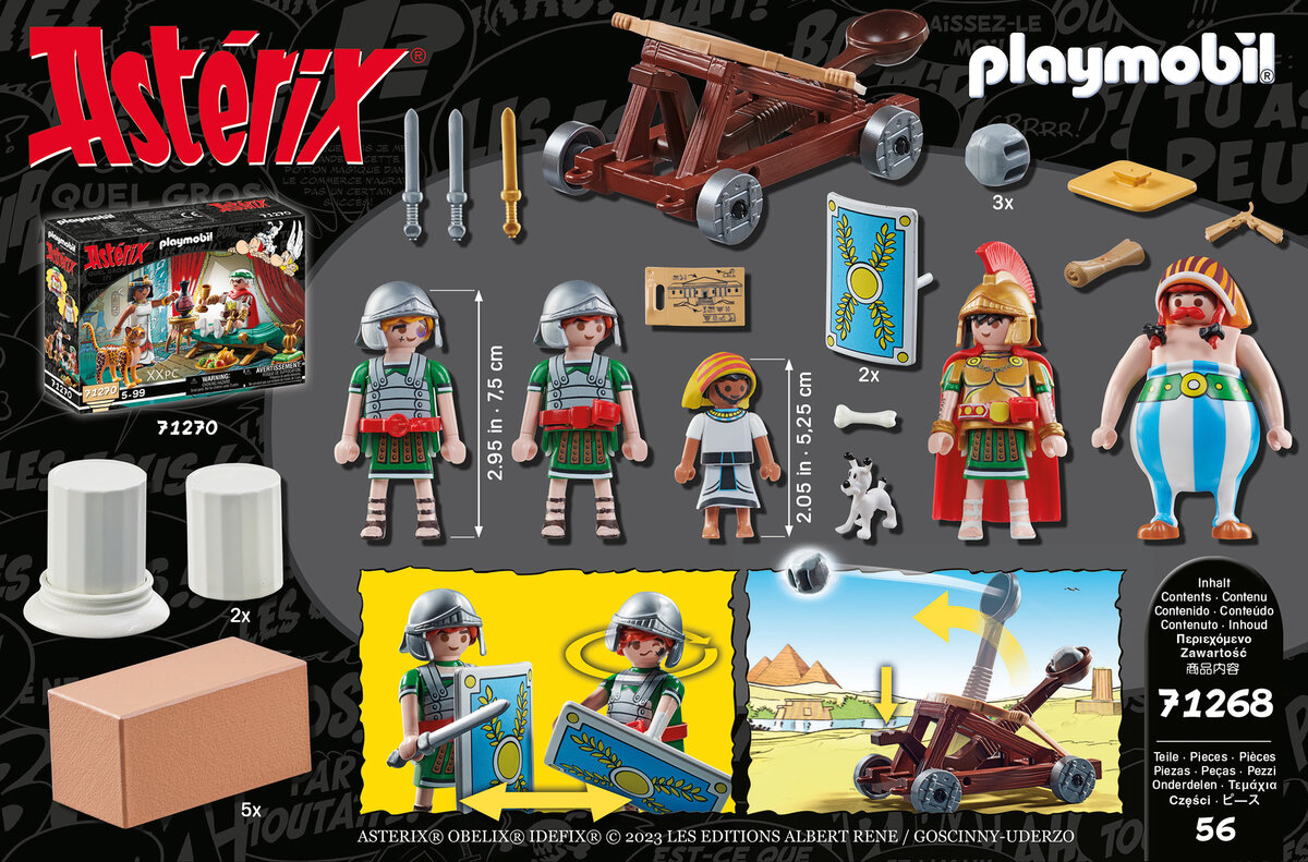 PLAYMOBIL 71268 Asterix: Numerobis und die Schlacht um den Palast Asterix Maschine, Rad, Spielzeug, Person