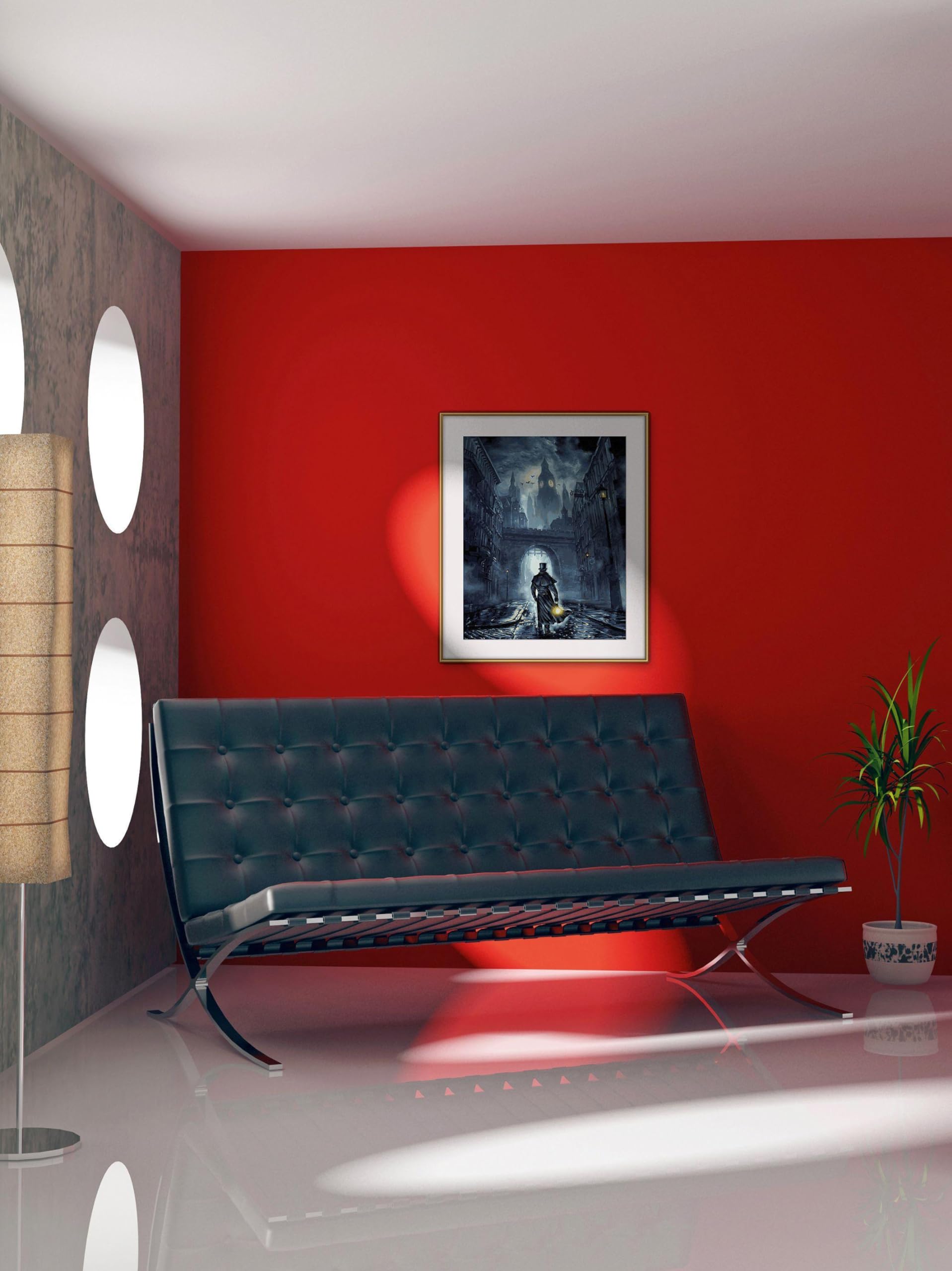Schipper Mnz - The Dark Side - Ausdrucksstarkes Malset Mit Kontrastmotiv 609130889 Innenarchitektur, Couch, Wohnzimmer, Pflanze, Bank