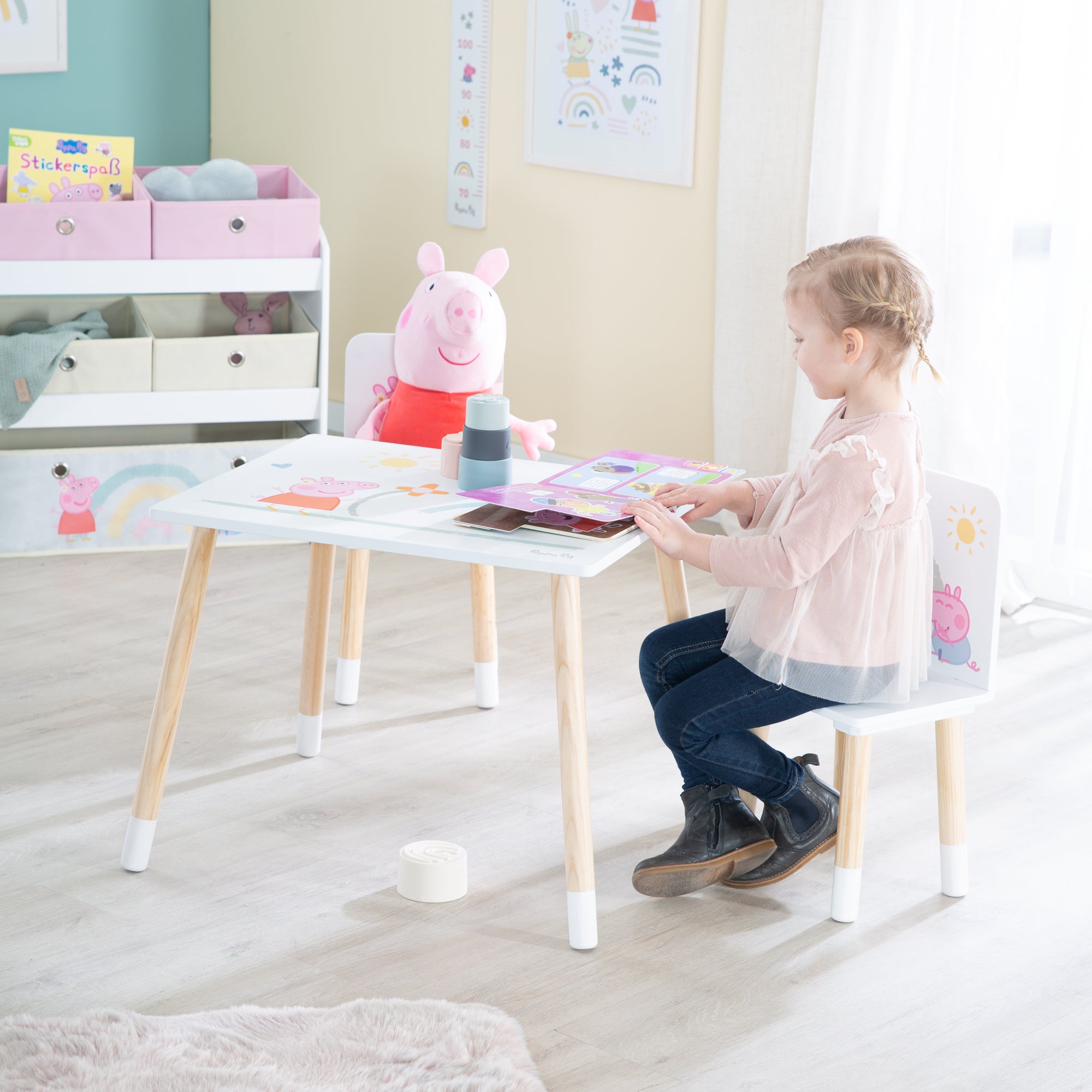 Roba 450019PP1 Kindersitzgruppe Peppa Pig weiß – Spielmöbel - Bild 2 Roba 450019PP1 Kindersitzgruppe Peppa Pig weiß – Spielmöbel - Produktbild 2