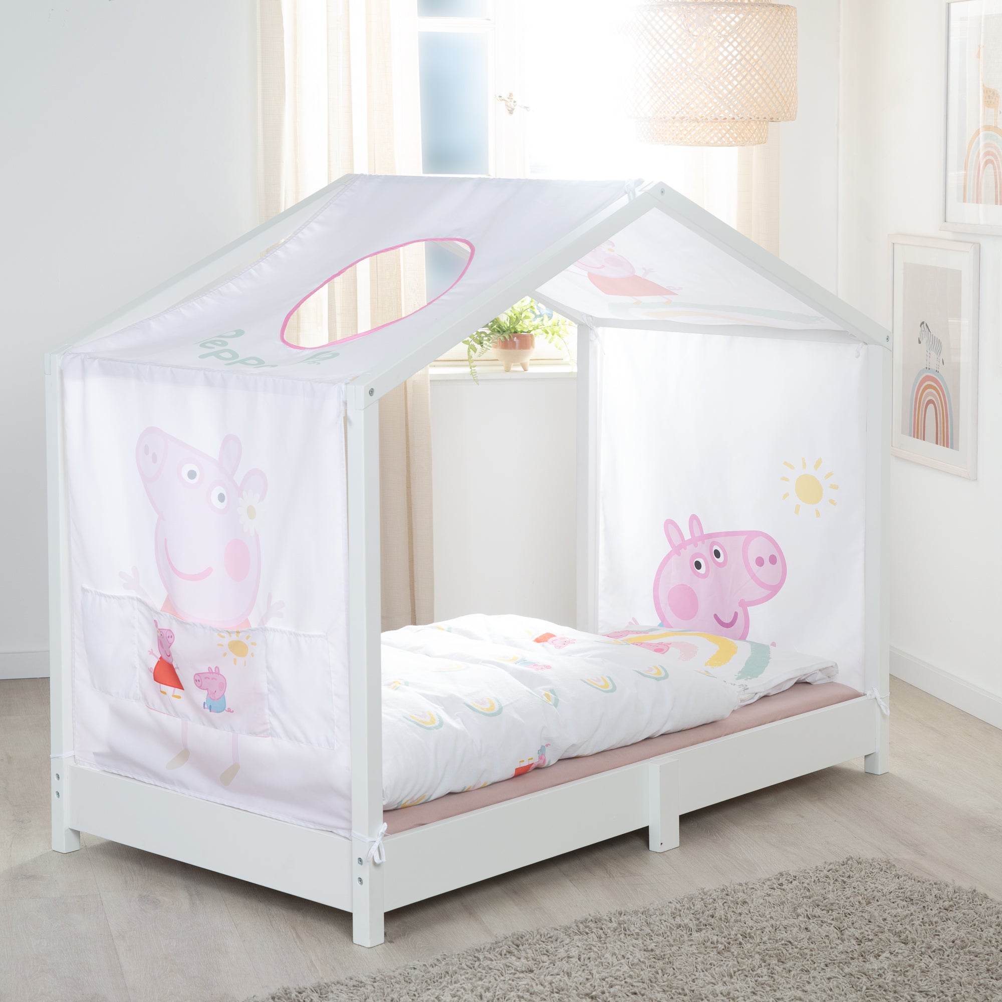 Roba 0287PP1 Hausbettbezug 70x140 cm Peppa Pig weiß – Bettenzubehör - Bild 6 Roba 0287PP1 Hausbettbezug 70x140 cm Peppa Pig weiß – Bettenzubehör - Produktbild 6