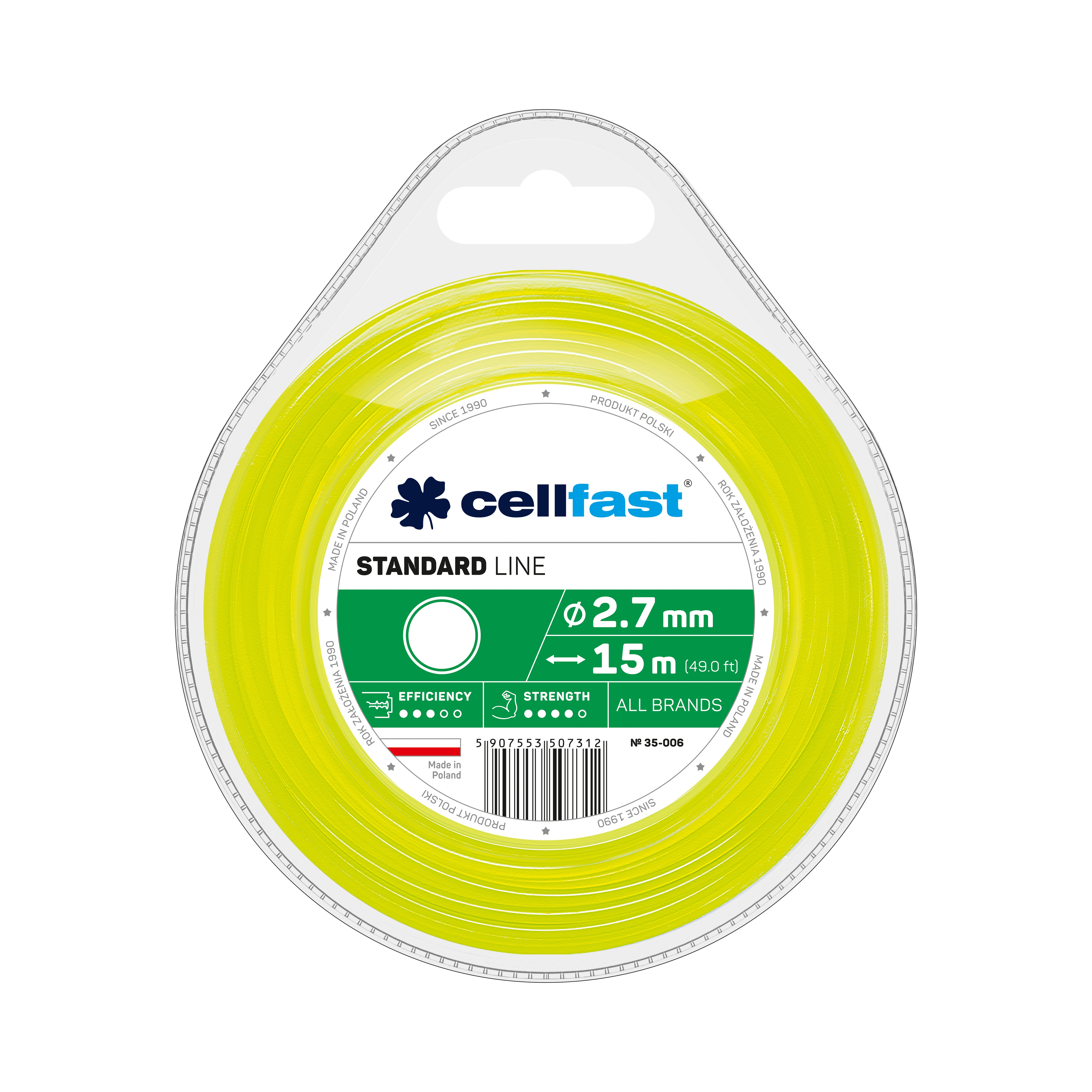 Cellfast STANDARD Mähfäden 2,7 mm x 15 m Rund