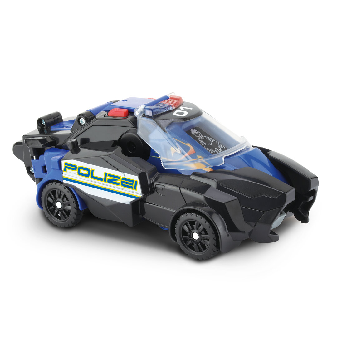 VTech Switch & Go Dinos 3-in-1 Super-T-Rex, ab 3 Jahren VTech Switch & Go Dinos 3-in-1 Super-T-Rex aus Kunststoff ~30 × 53 cm, transformiert zu Dino, Polizei-Auto & Helikopter mit über 30 Sound-Sätzen, LED-Effekten, Lautstärkeregler & kindersicher, 3 8 J., Maschine, Rad, Auto, Transport, Fahrzeug