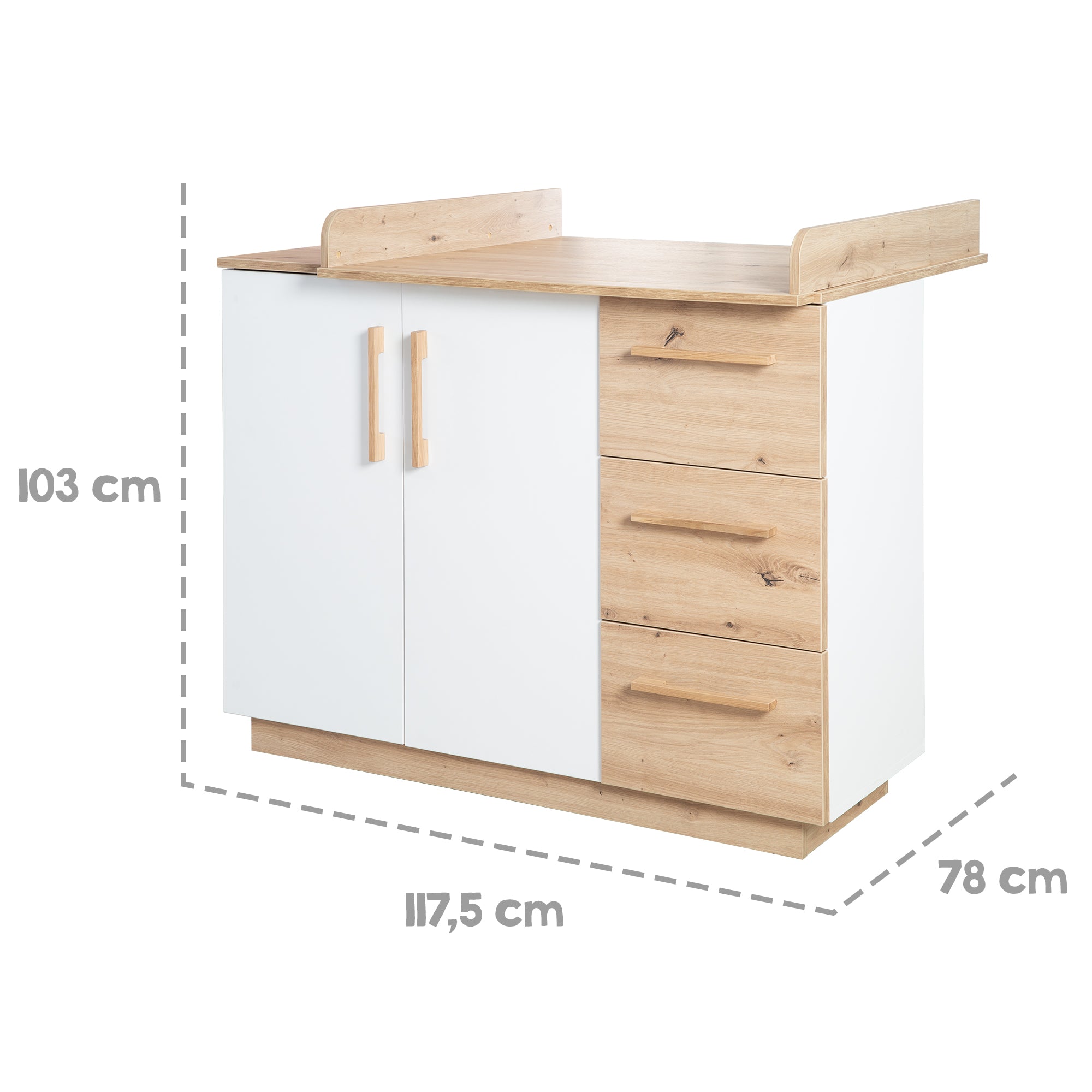 Roba 1731848 Wickelkommode breit Lion weiß - Bild 4 Roba 1731848 Wickelkommode breit Lion weiß - Produktbild 4