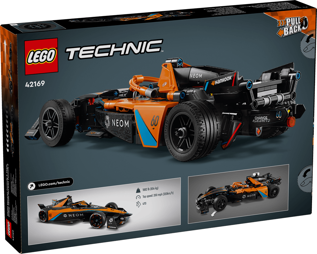 LEGO® Technic NEOM McLaren Formula E Race Car 42169 Auto, Formel Eins, Rennwagen, Rad, Leichtmetallrad