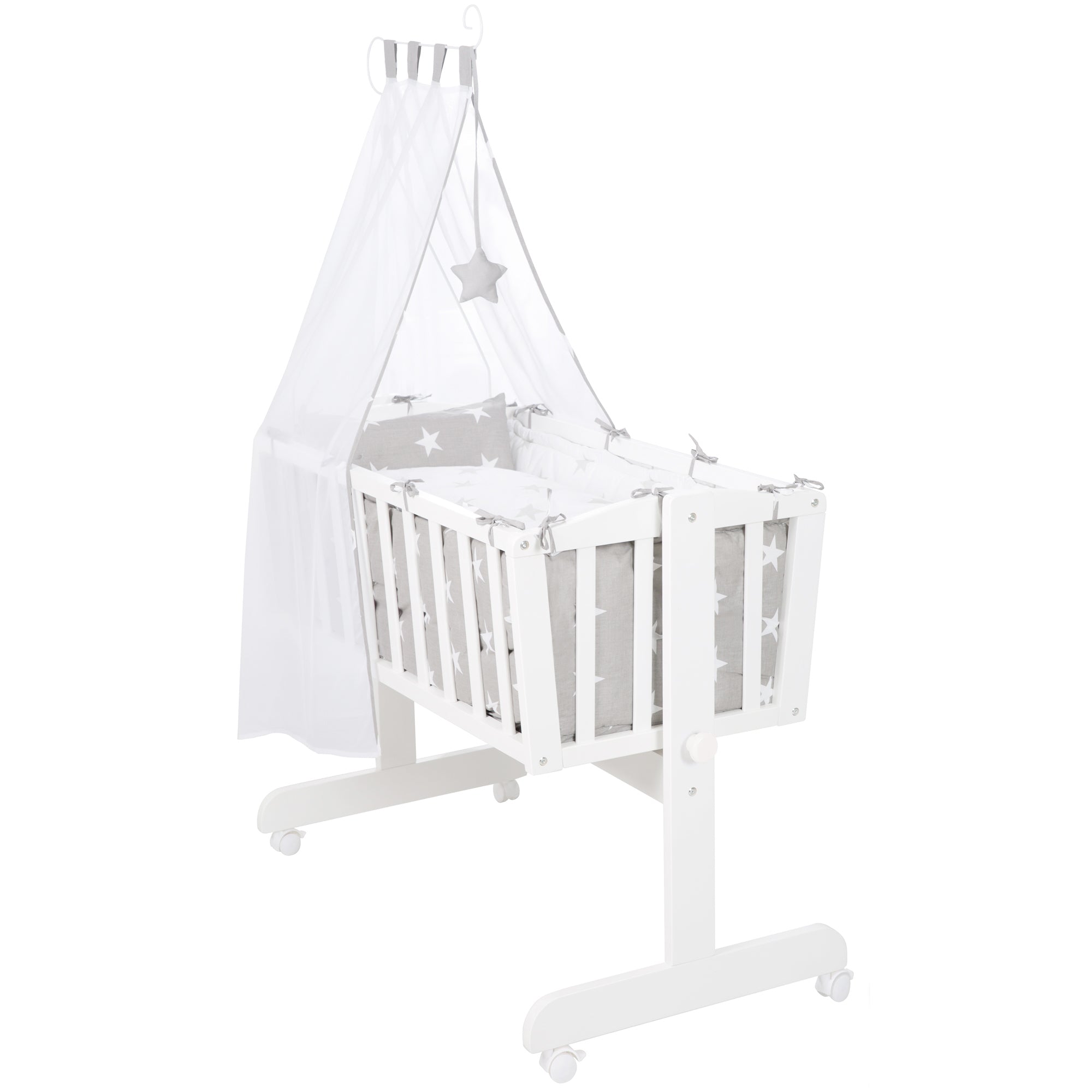 Roba 288050WEV190 Komplettwiegenset Little Stars weiß - Bild 1 Roba 288050WEV190 Komplettwiegenset Little Stars weiß - weiß - Komplettwiegenset - Produktbild 1