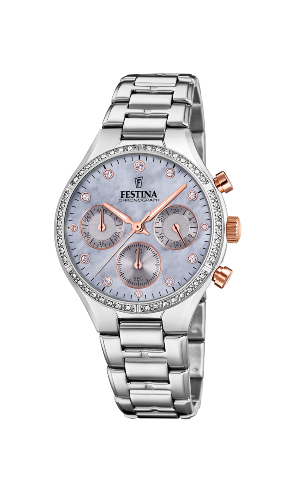 FESTINA DAMEN UHR BOYFRIEND COLLECTION F20401/3 EDELSTAHL ARMBAND Armbanduhr, Arm, Körperteil, Person