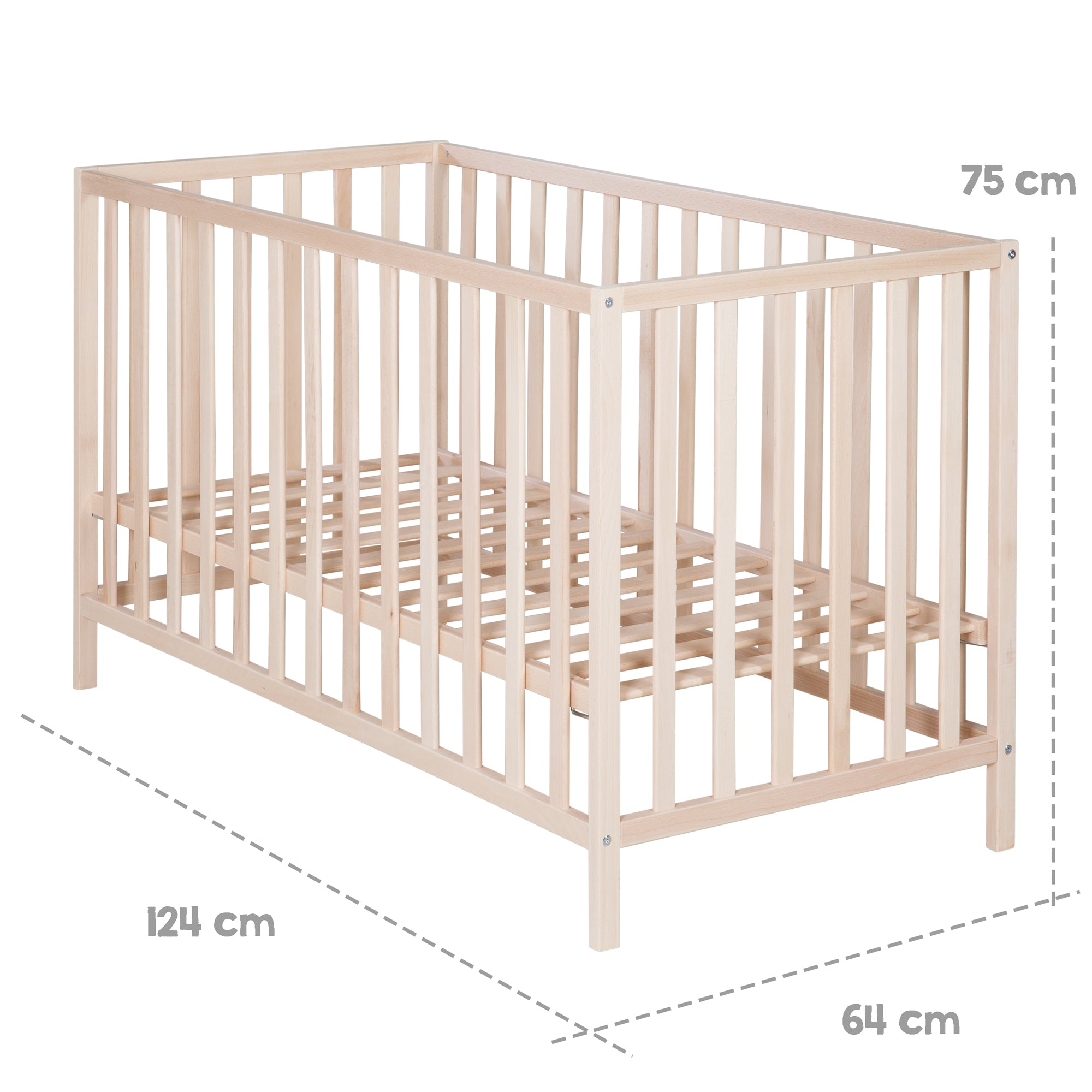Roba 203100NA Kinderbett 60x120 cm Bio Buche natur – Komplettbettsets & Einzelbetten - Bild 5 Roba 203100NA Kinderbett 60x120 cm Bio Buche natur – Komplettbettsets & Einzelbetten - Produktbild 5