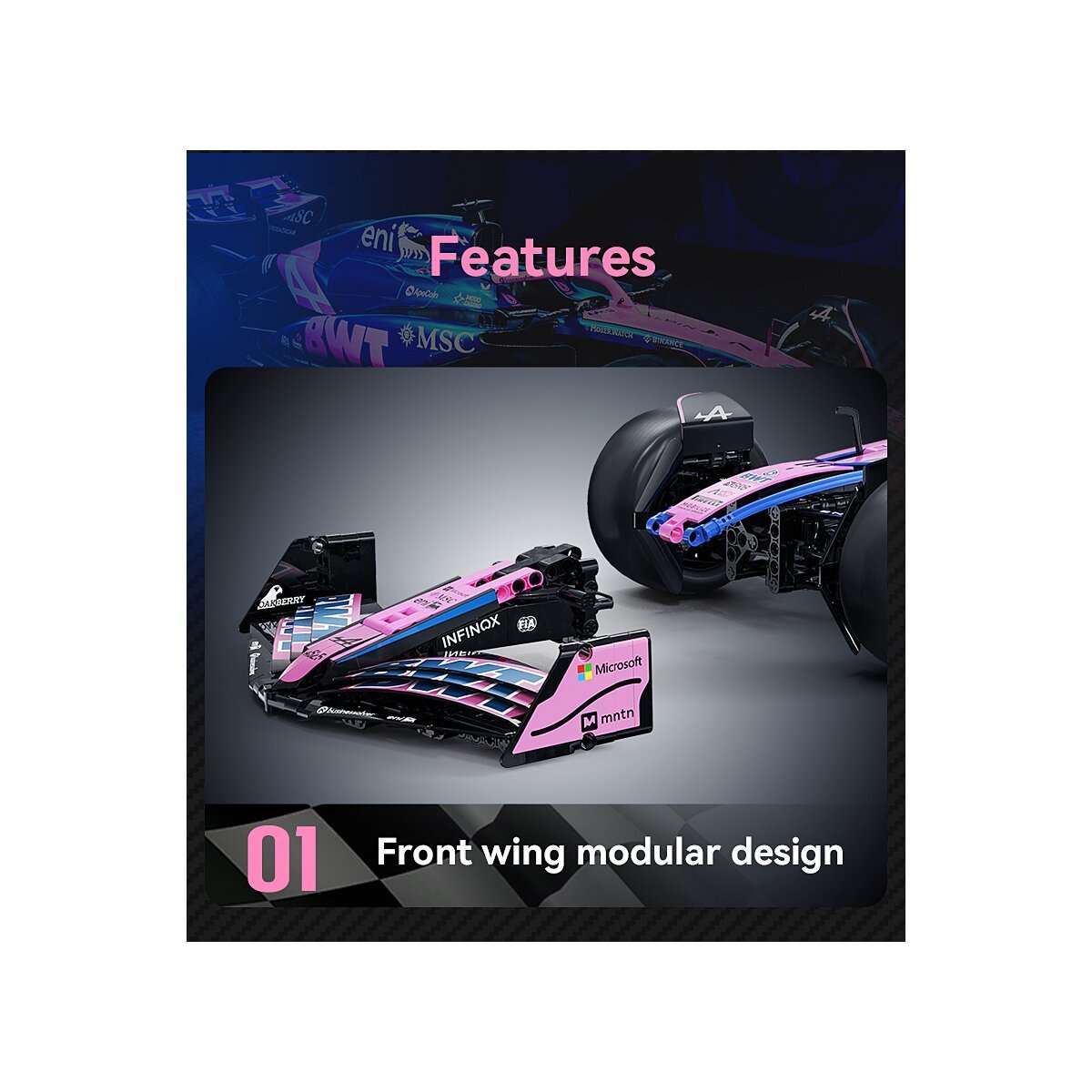 JAMARA CaDA BWT Alpine Formula One™ Team A525 1:8 blau Bricks ab 14 Jahren JAMARA CaDA BWT Alpine Formula One™ Team A525 1:8 blau Bricks ab 14 Jahren