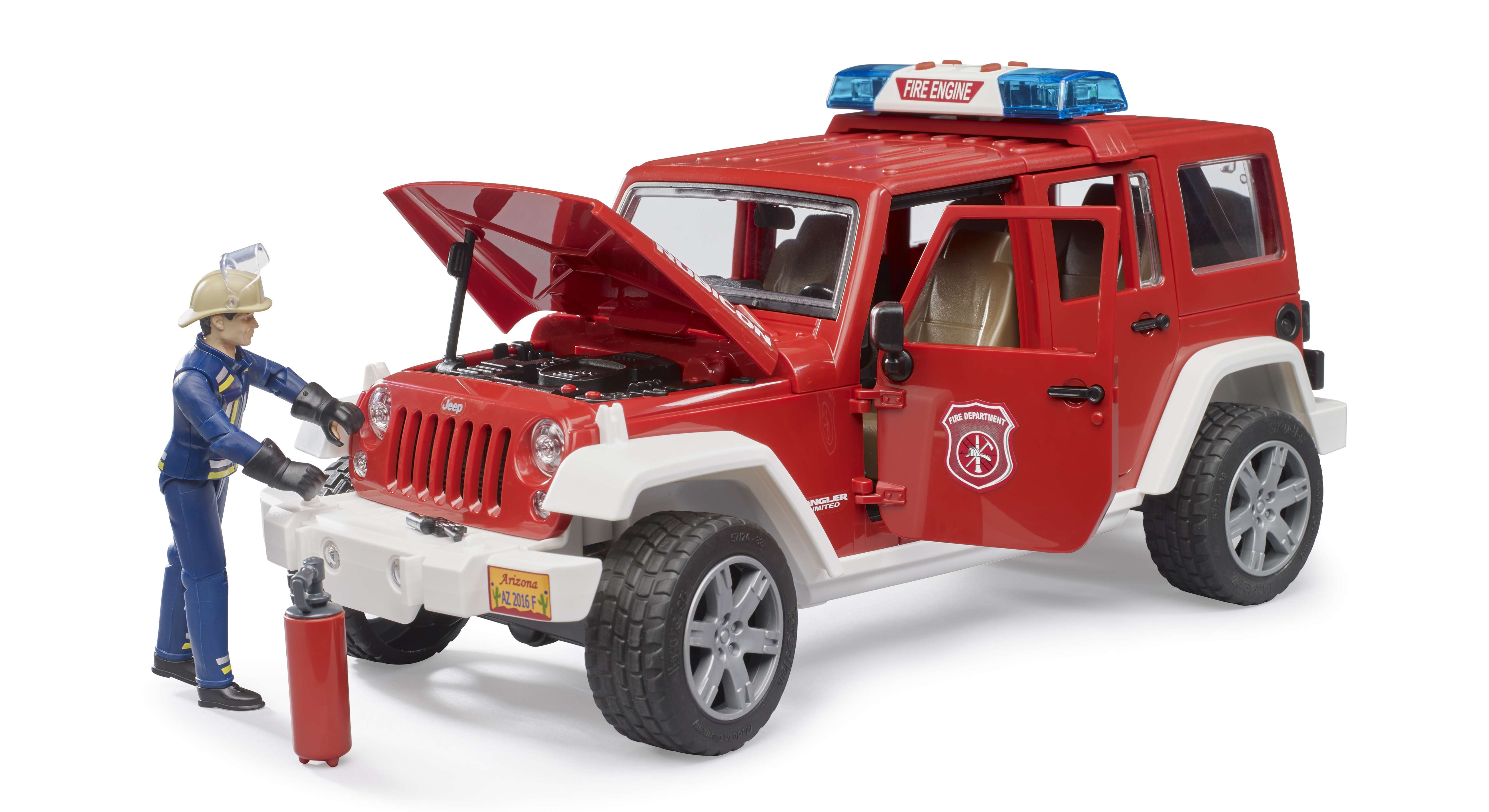 BRUDER 02528 - Jeep Wrangler Unlimited Rubicon Feuerwehrfahrzeug mit Feuerwehrmann - Bild 3 BRUDER 02528 - Jeep Wrangler Unlimited Rubicon Feuerwehrfahrzeug mit Feuerwehrmann - Bild 3