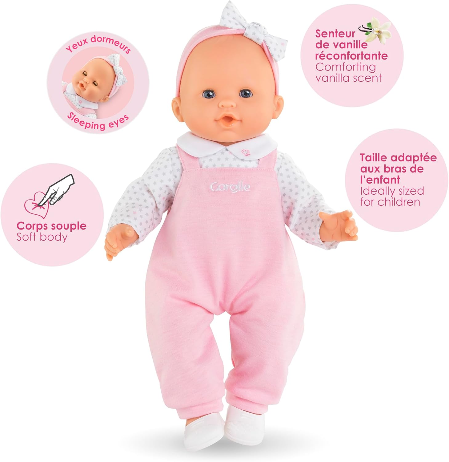 Corolle - MGP Lise Weichkörperpuppe mit Schlafaugen und Vanilleduft 9000130430 Puppe, Spielzeug, Baby, Person