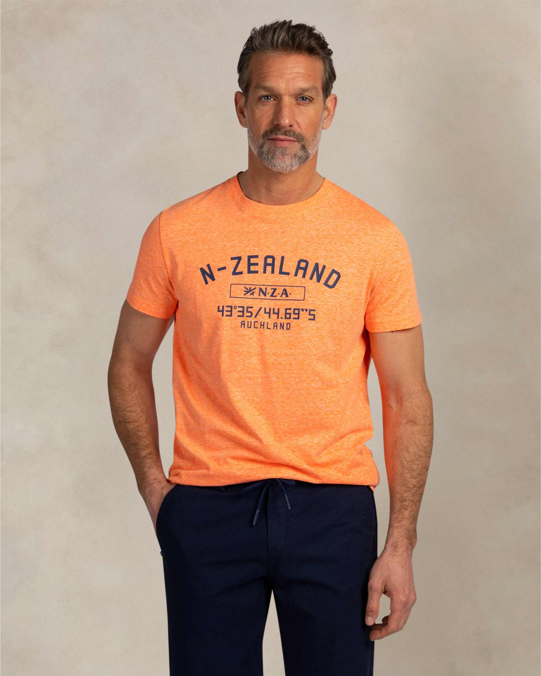 NZA 26CN720FM T-Shirt - Orange / Print - Bild 5 NZA 26CN720FM T-Shirt - Orange / Print - Bild 5