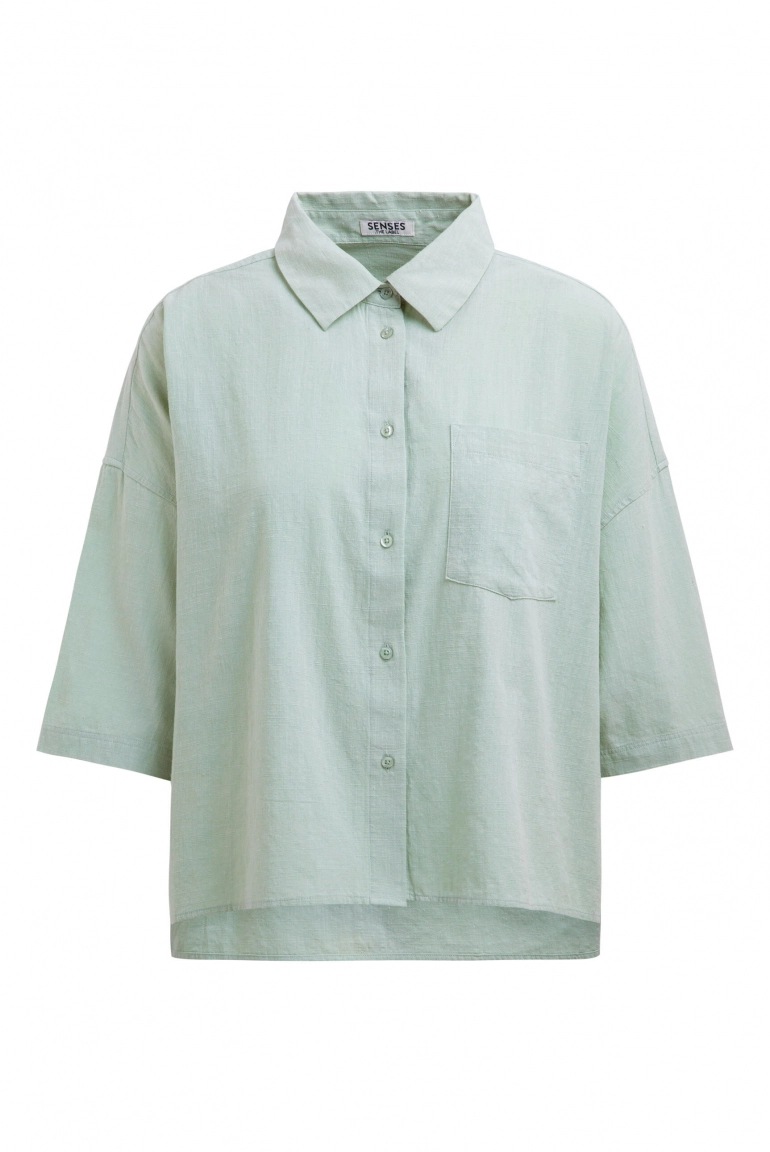 SENSES Kurzarm-Bluse B:EL Cropped pastel lime