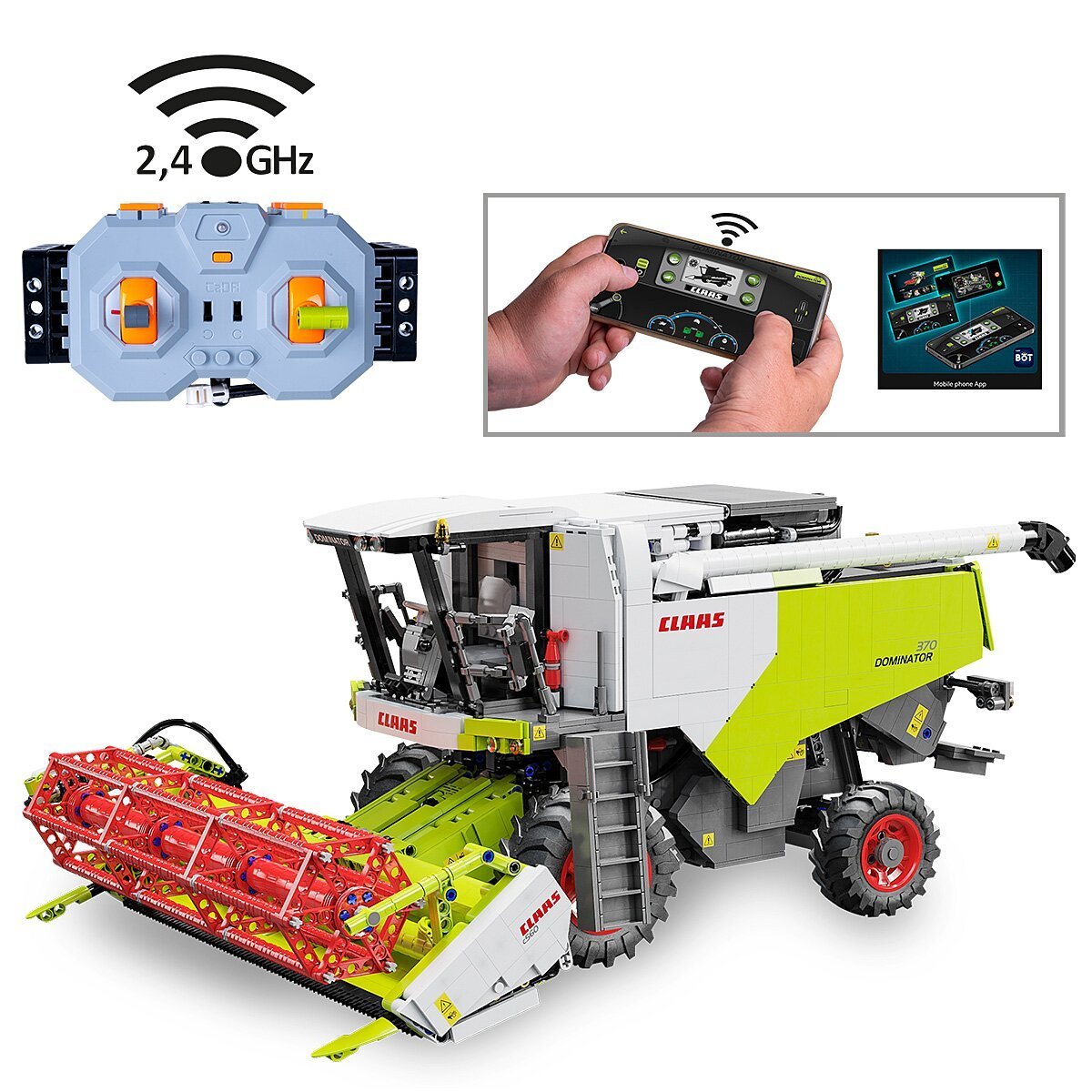 JAMARA CaDA Claas Dominator 370 1:18 2,4GHz Bricks ab 14 Jahren