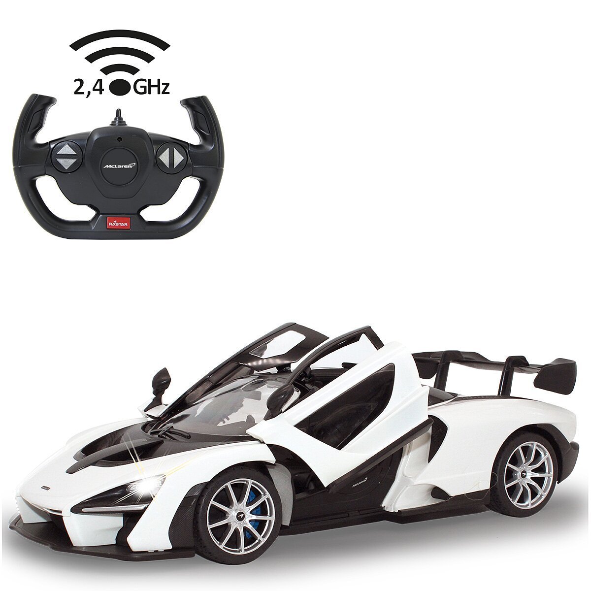 JAMARA McLaren Senna 1:14 weiß 2,4GHz Tür manuell ab 6 Jahren JAMARA McLaren Senna 1:14 weiß 2,4GHz Tür manuell ab 6 Jahren