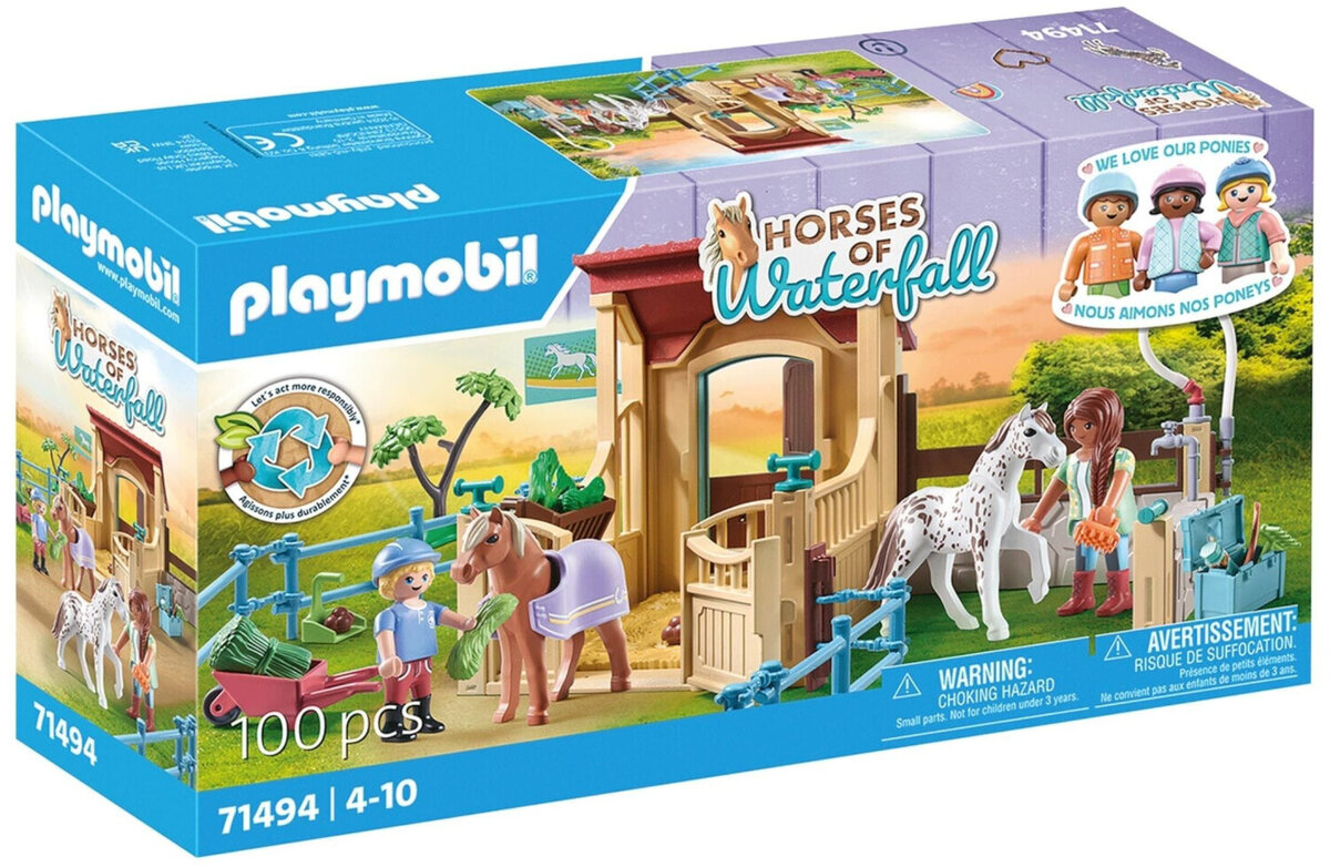 PLAYMOBIL, 71494, Reitstall, Spielbereich, Spielbereich, im, Freien, Draußen, Person, Spielzeug
